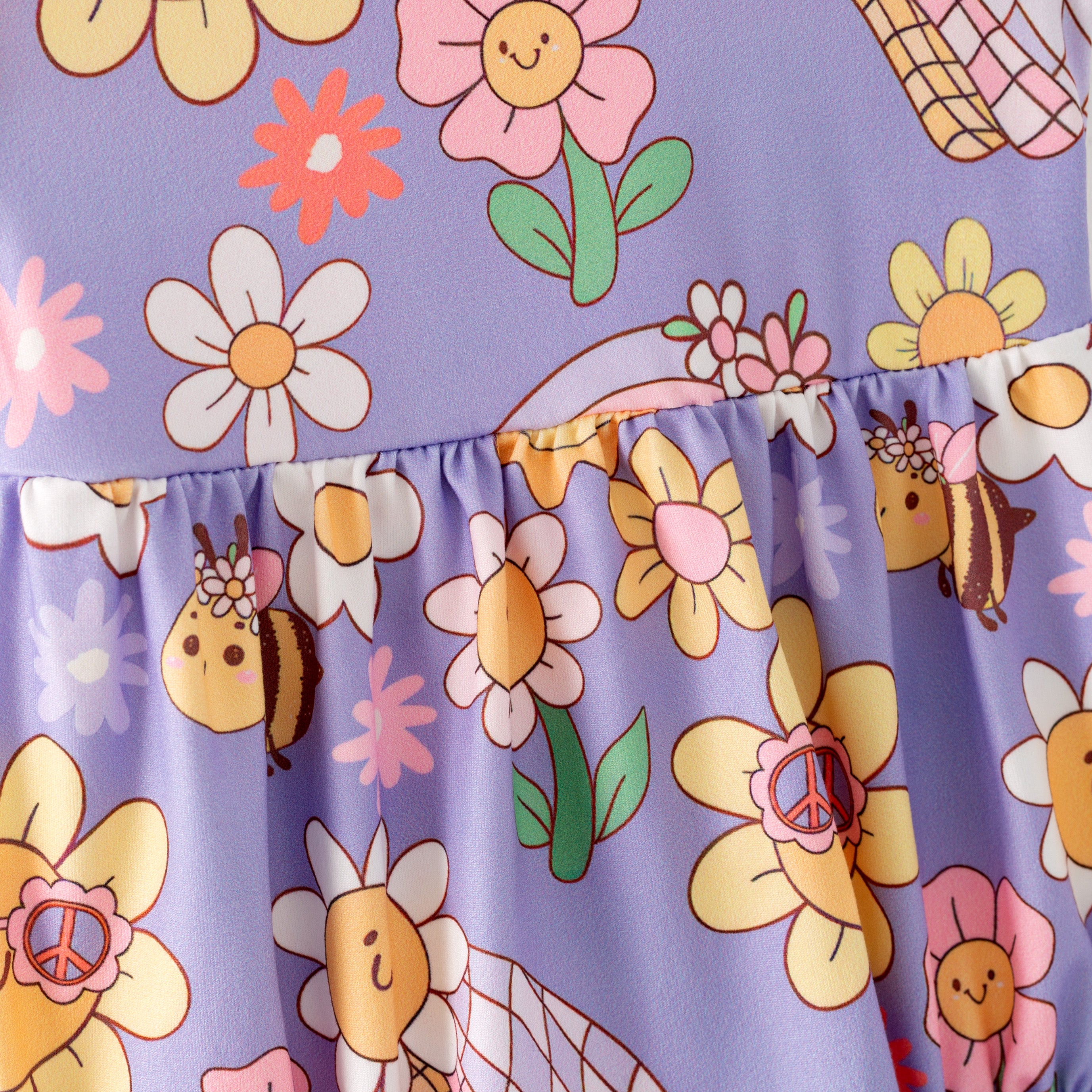 (Pre Order)Girls Spring and Summer Sunflower Print Dress,Set,Jumpsuit&Romper