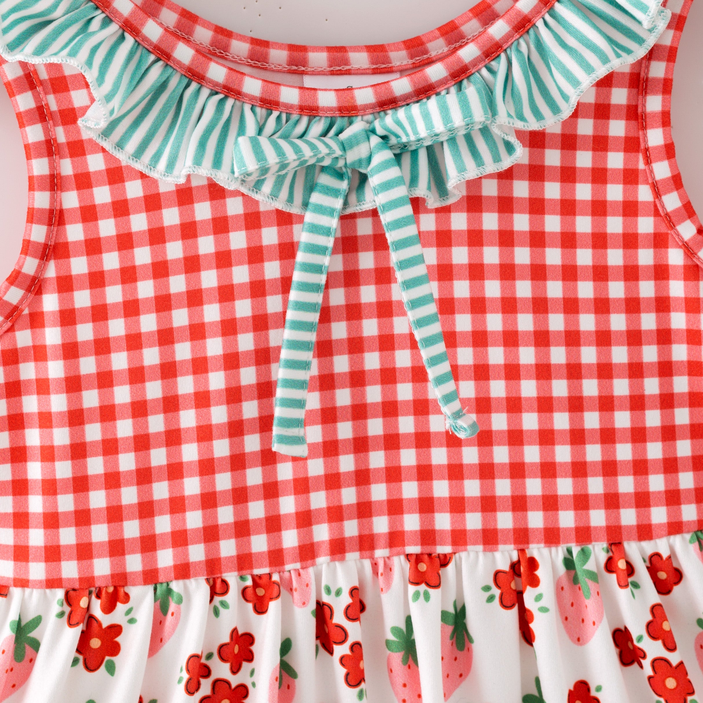 (In Stock)Girls Spring&Summer Strawberry Print Dress