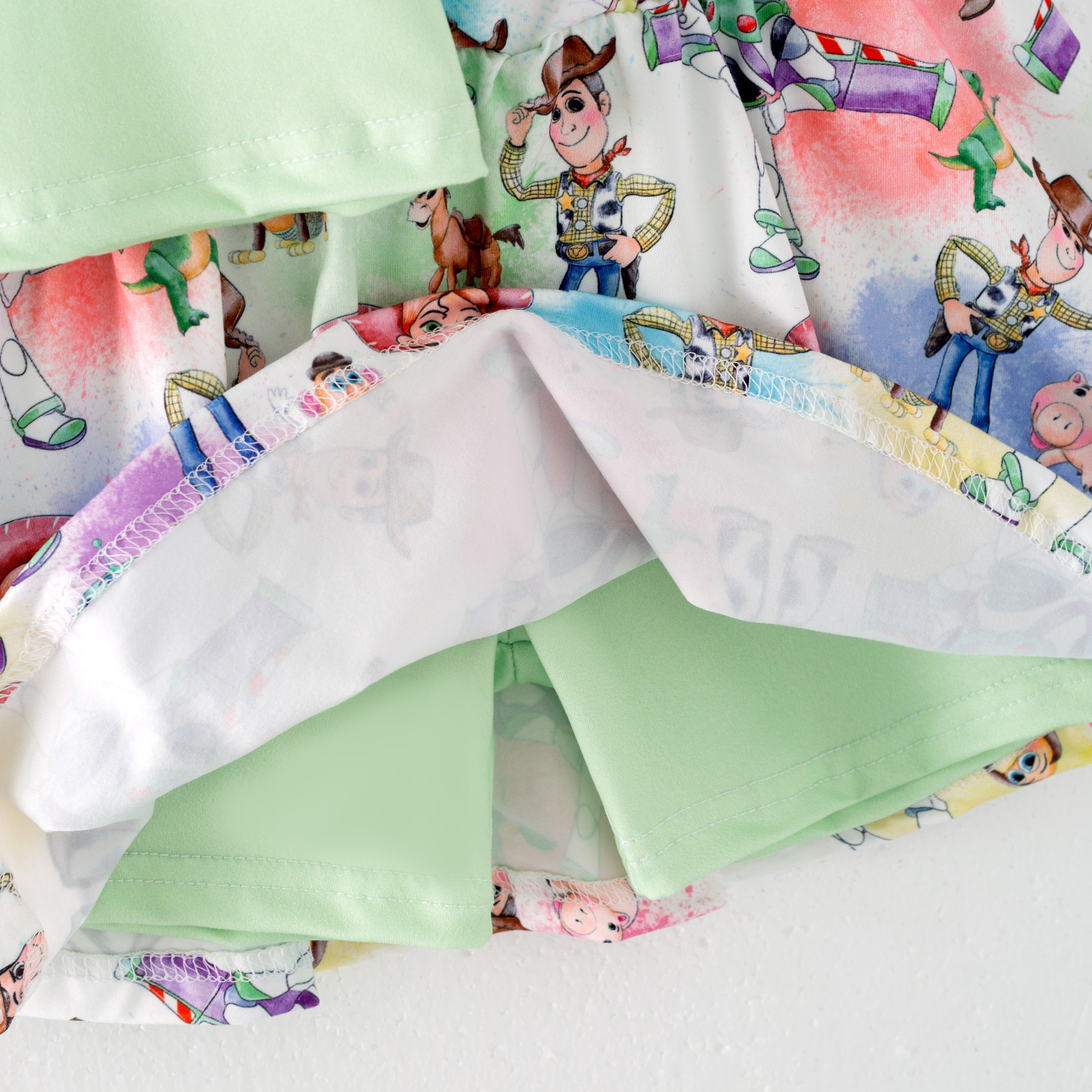 (Pre Order)Girls Spring and Summer Cartoon Print Skort Set