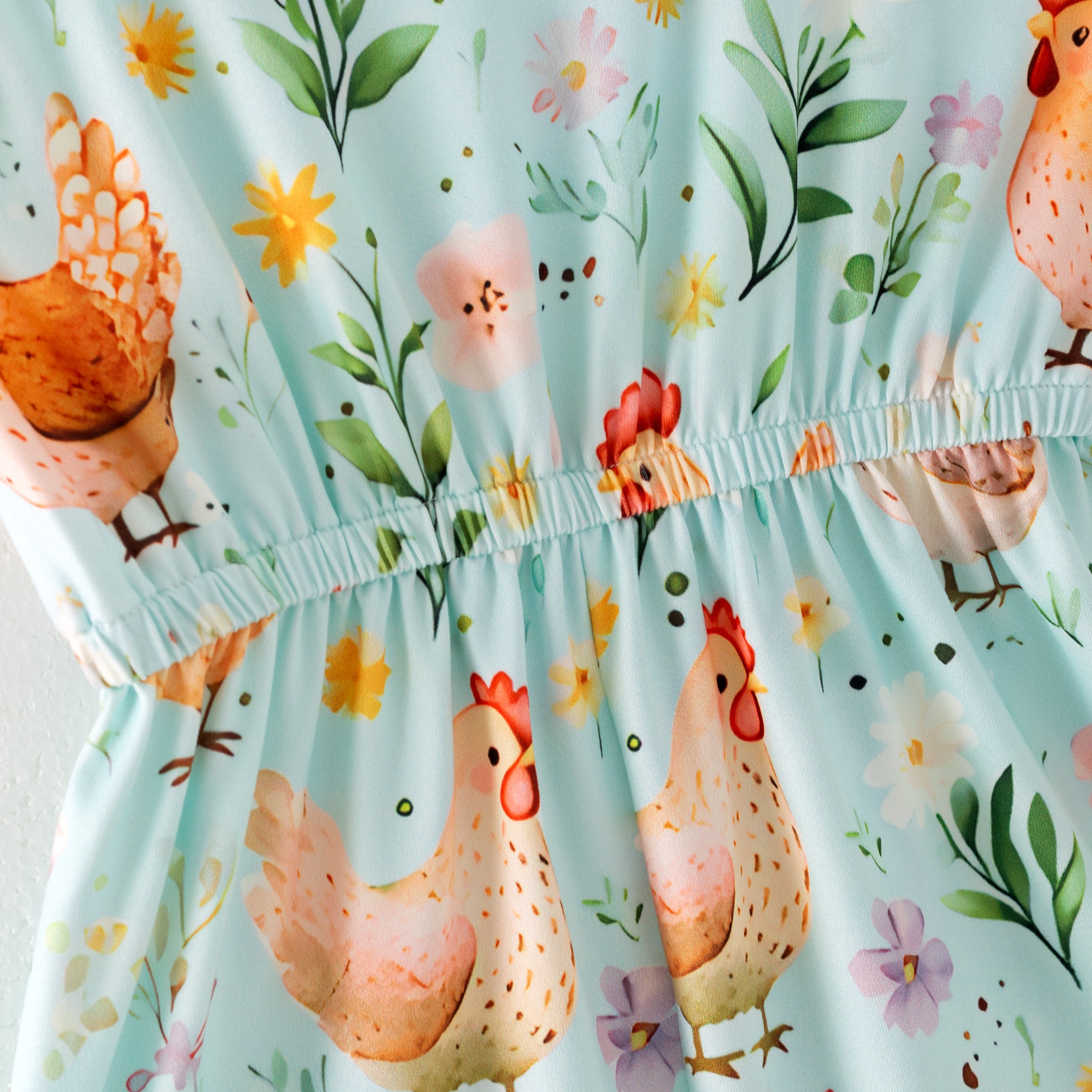 (Pre Order)Girls Spring and Summer Farm Print Dress,Shorts and Jumpsuit