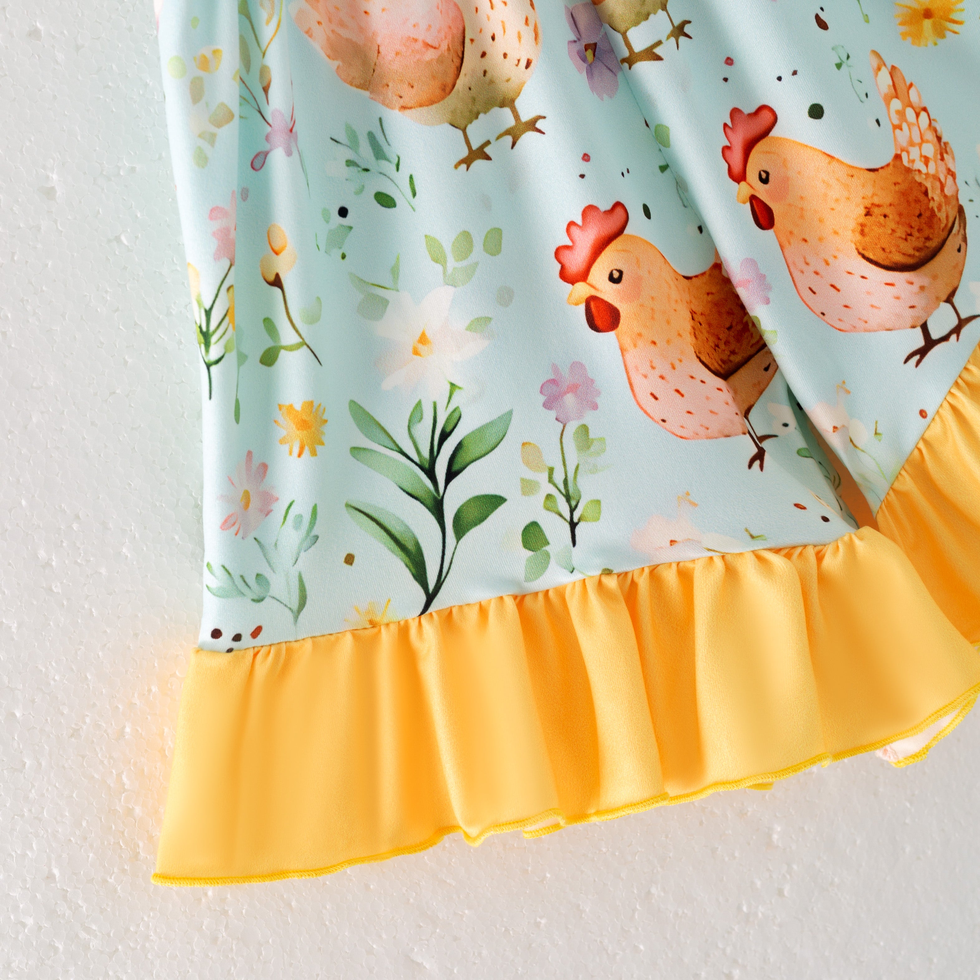 (Pre Order)Girls Spring and Summer Farm Print Dress,Shorts and Jumpsuit
