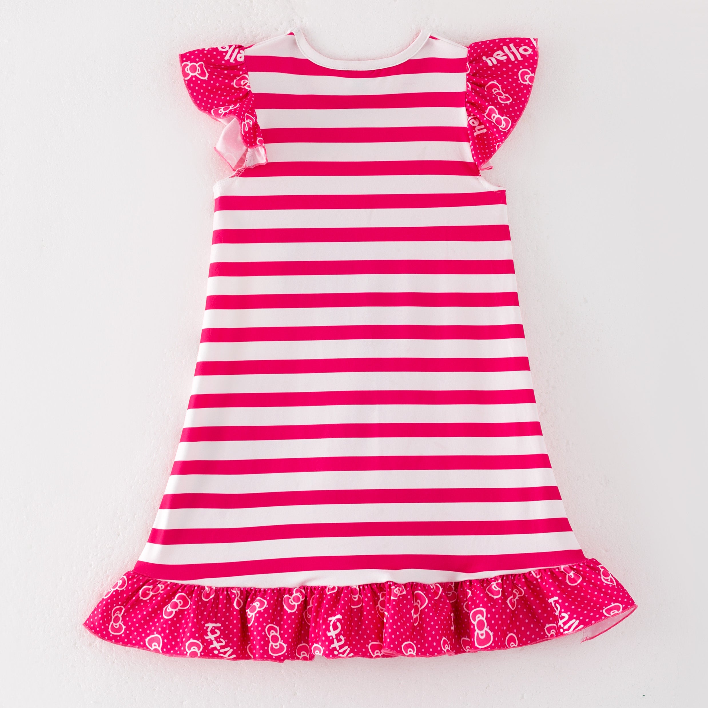 (Pre Order)Girls Summer Cartoon Print Pajamas Dress
