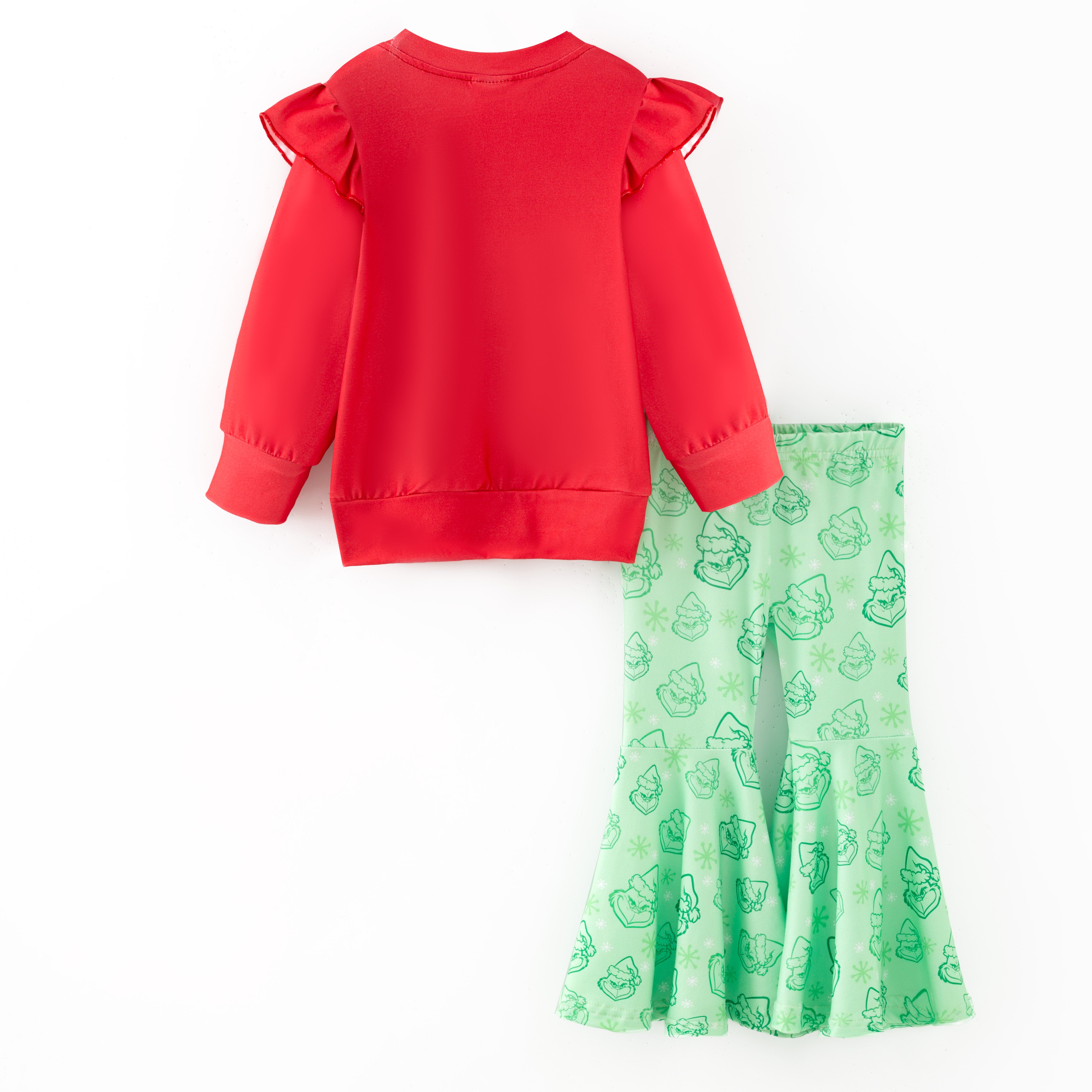 (Pre Order,Prepack Zone)Girls Christmas Cartoon Print Set,Dress&Top(Mix Size)