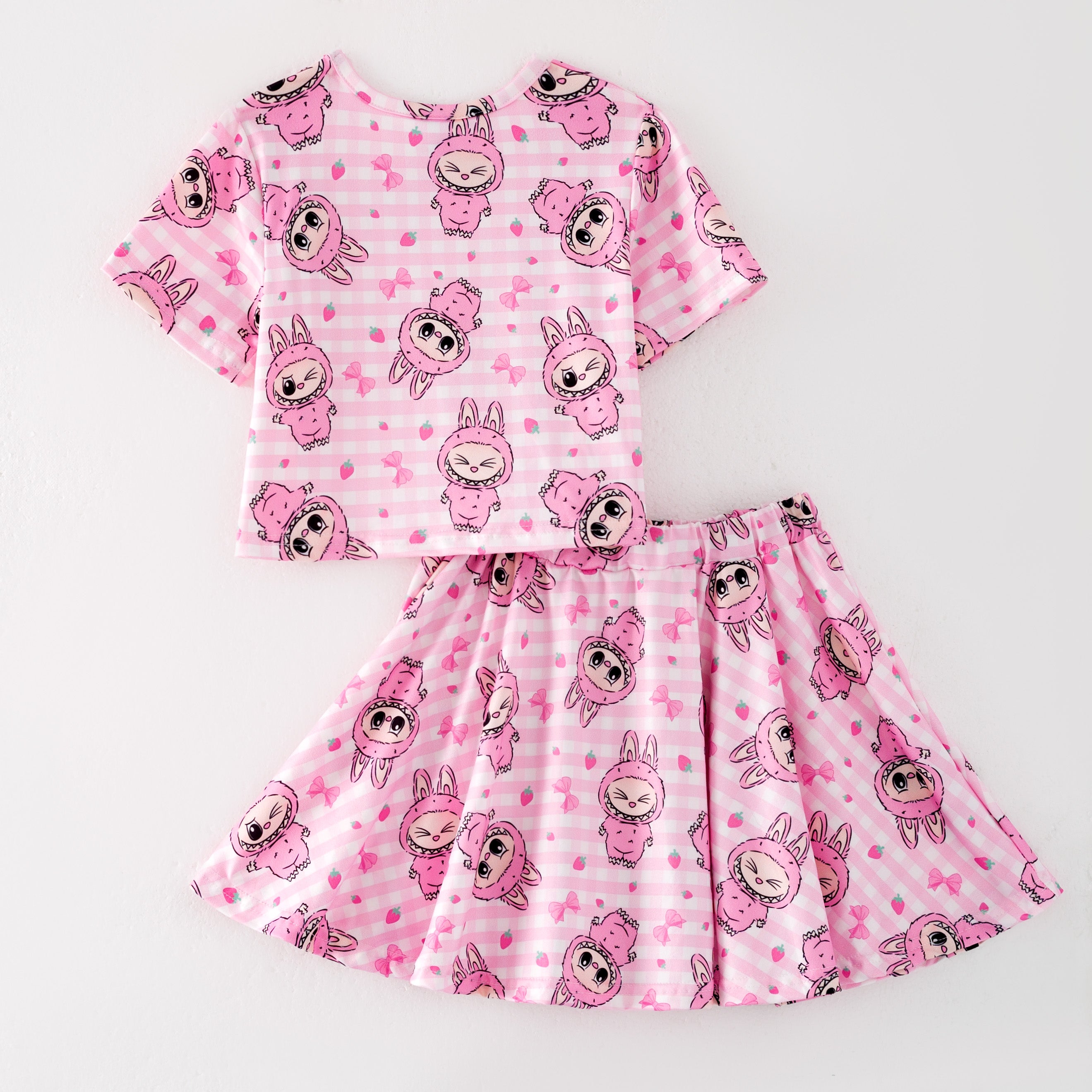 (Pre Order)Girls Spring and Summer Cartoon Print Dress,Jumpsuit,Set&Top