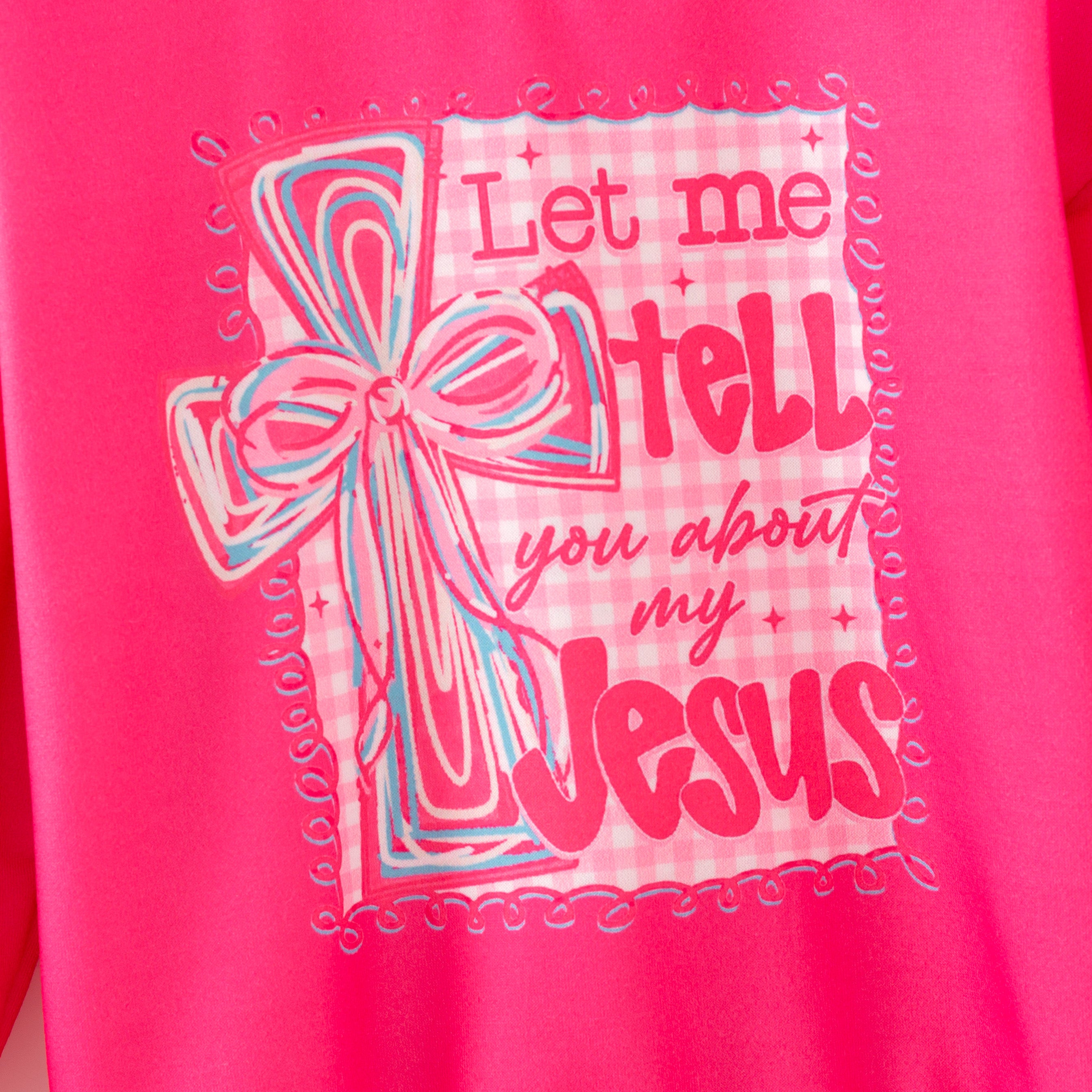 (Pre Order,Prepack Zone)Girls Jesus Print Sweatshirt Suit(Mix Size)