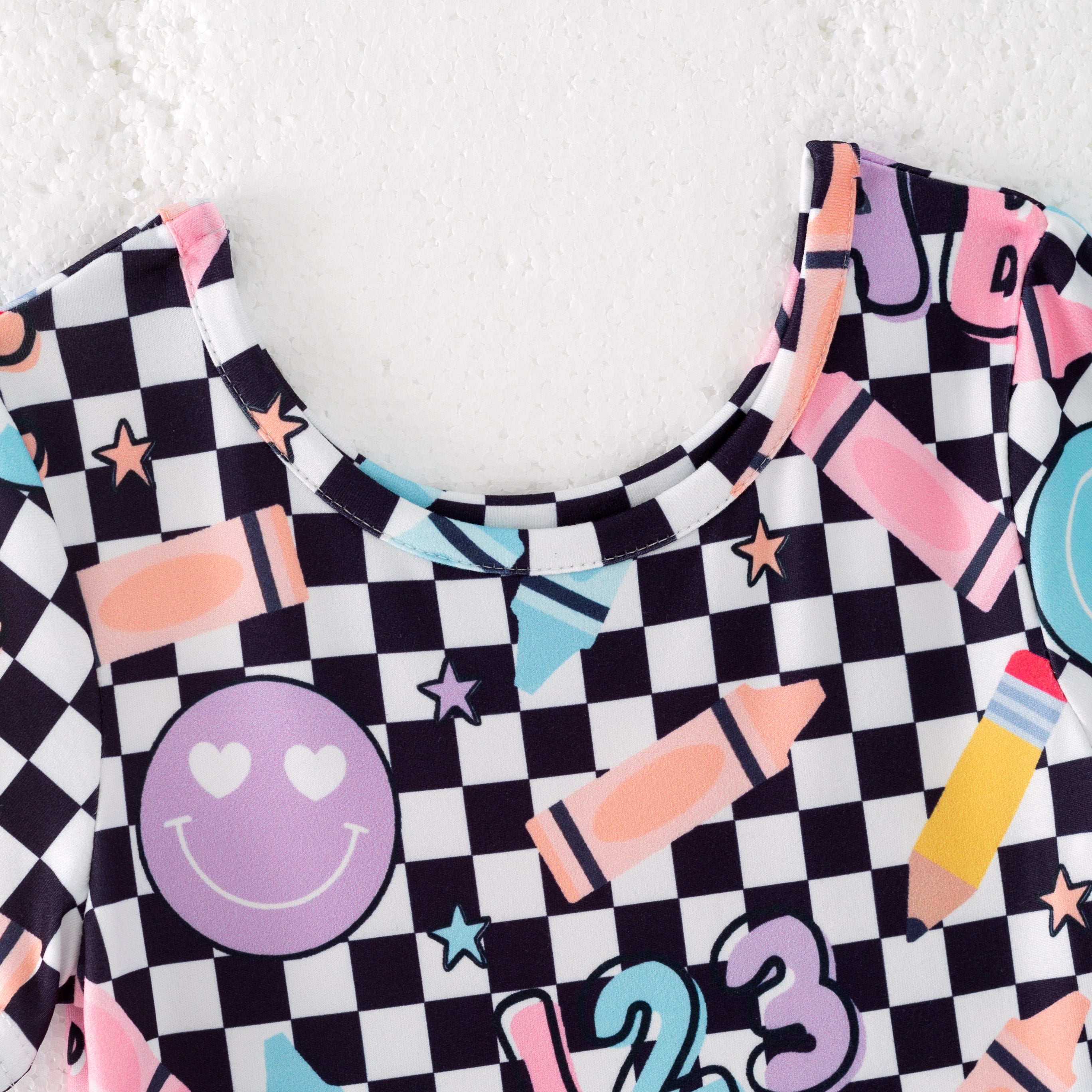 (Pre Order)Girls Summer Back To School Print Dress