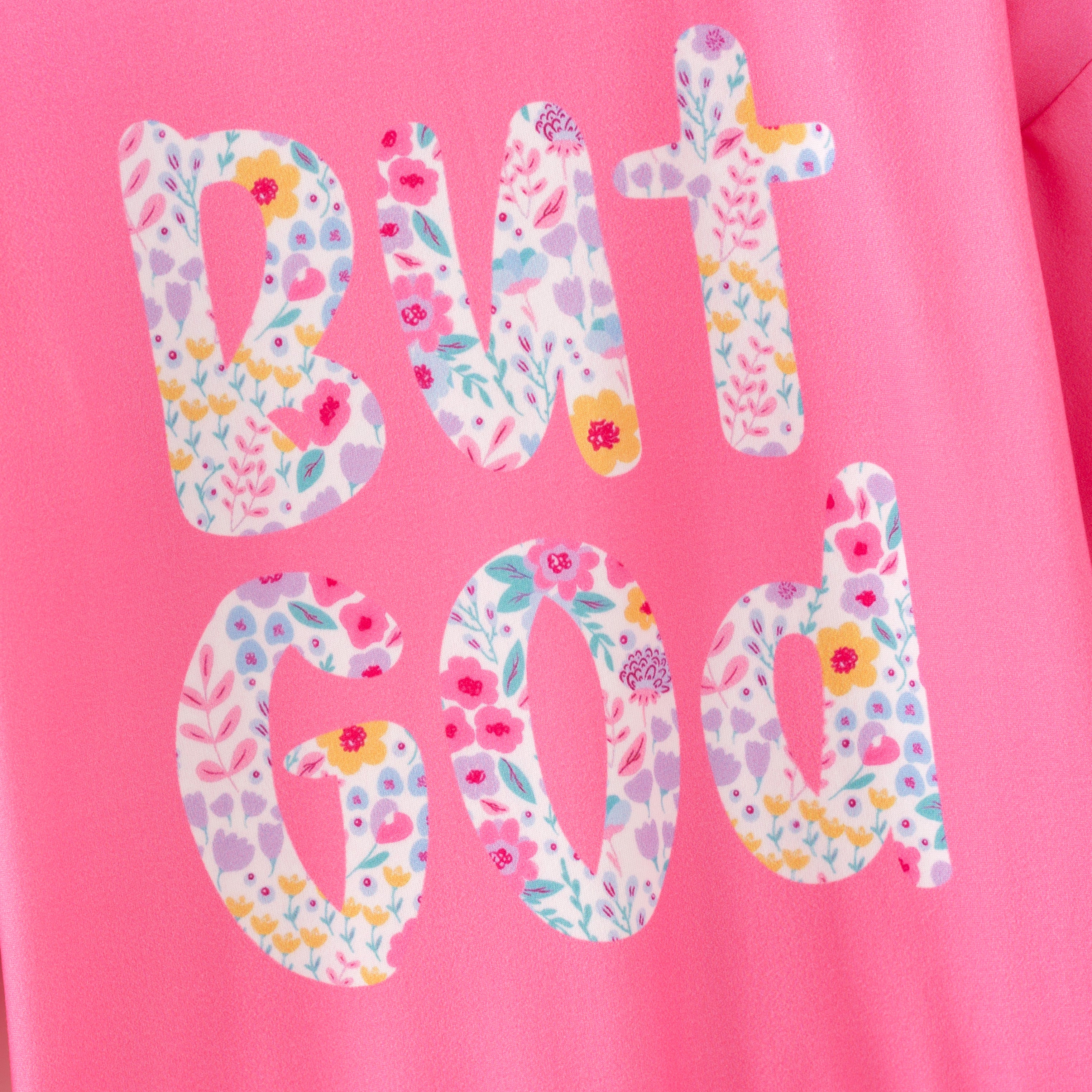 (Pre Order,Prepack Zone)Girls But God Print Sweatshirt(Mix Size)