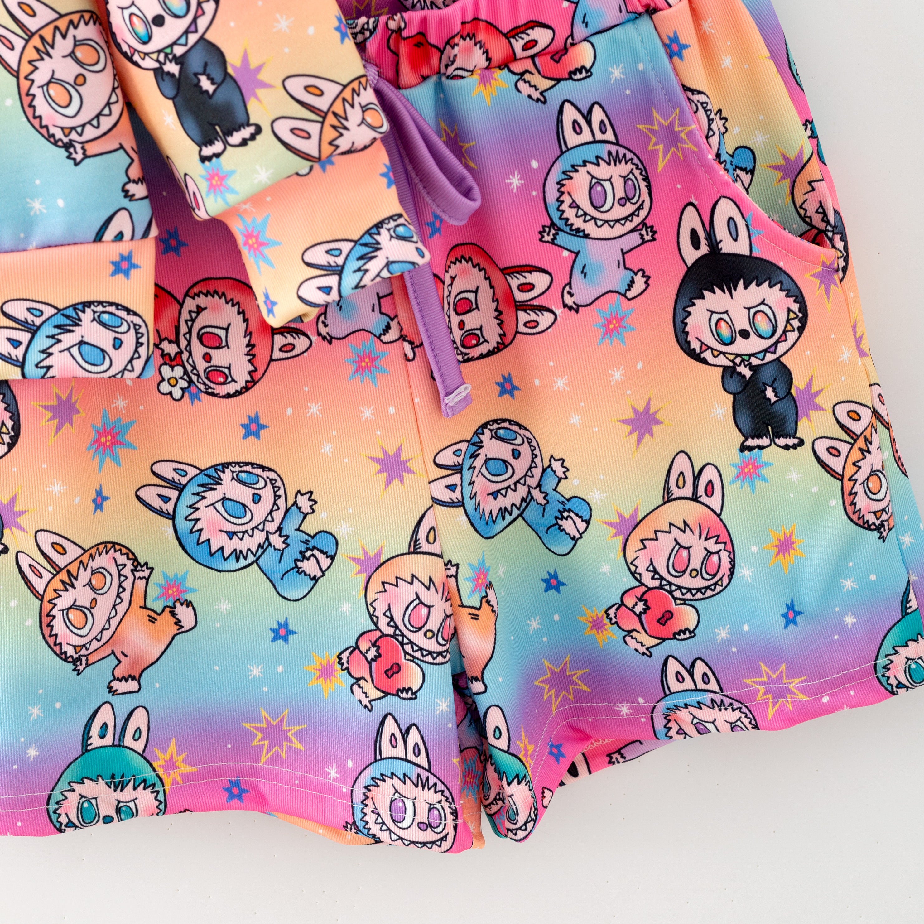 (Pre Order,Prepack Zone)Girls LBB Print Shorts Set with Pockets(Mix Size)