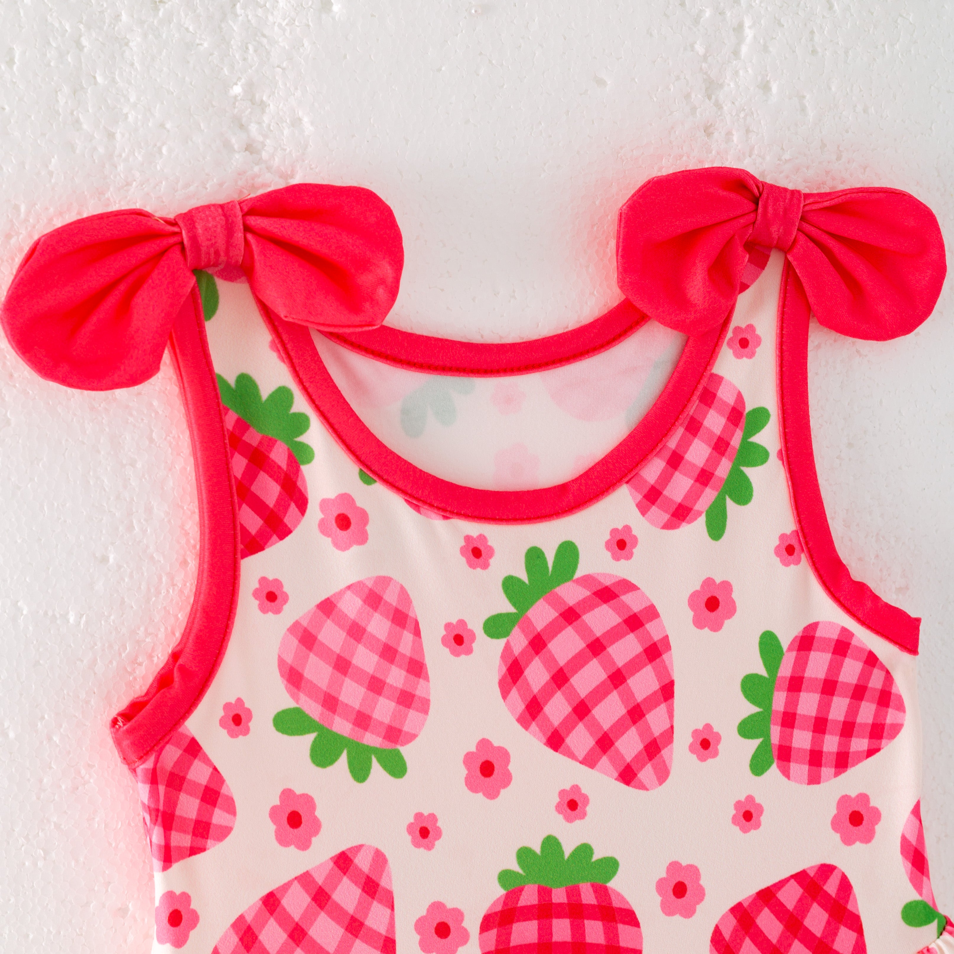 (Pre Order)Girls Spring and Summer Strawberry Print Dress,Set,Jumpsuit&Romper