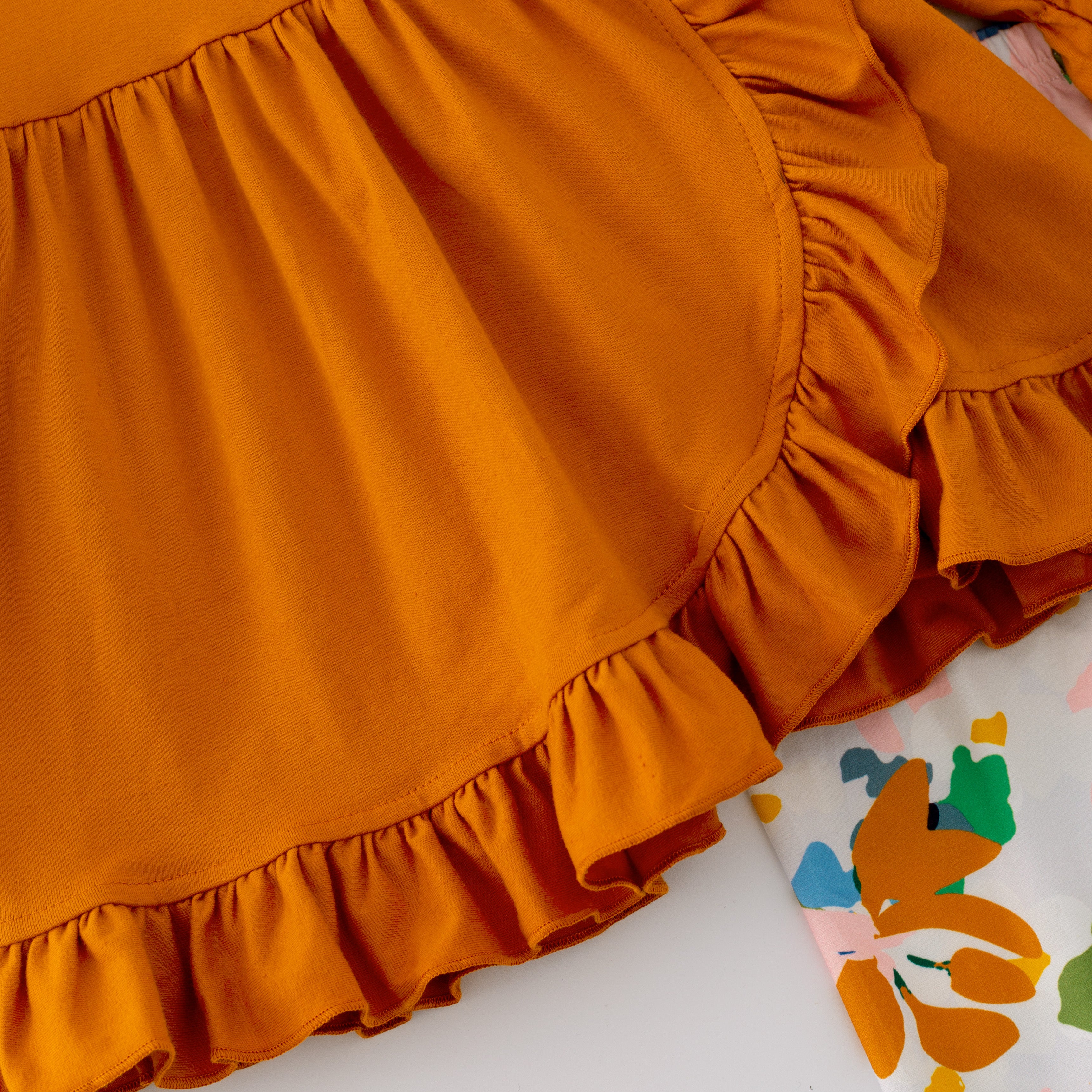 (In Stock L32-03-03 L33-2-2)Girls 3 Pieces Fall Winter Top Floral Print Pants Scraf Set