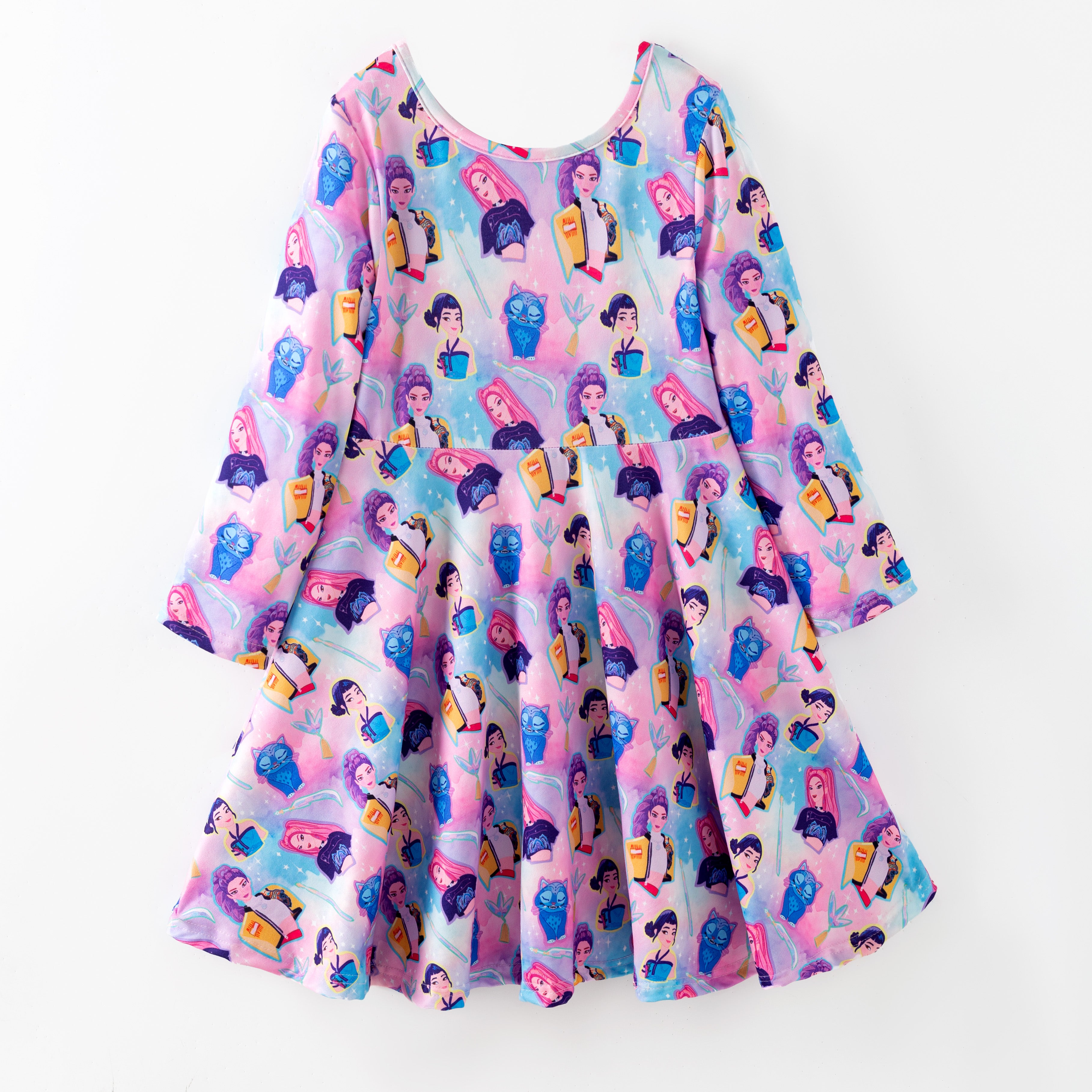 (Pre Order,Prepack Zone)Girls Movie Character Print Dress(Mix Size)