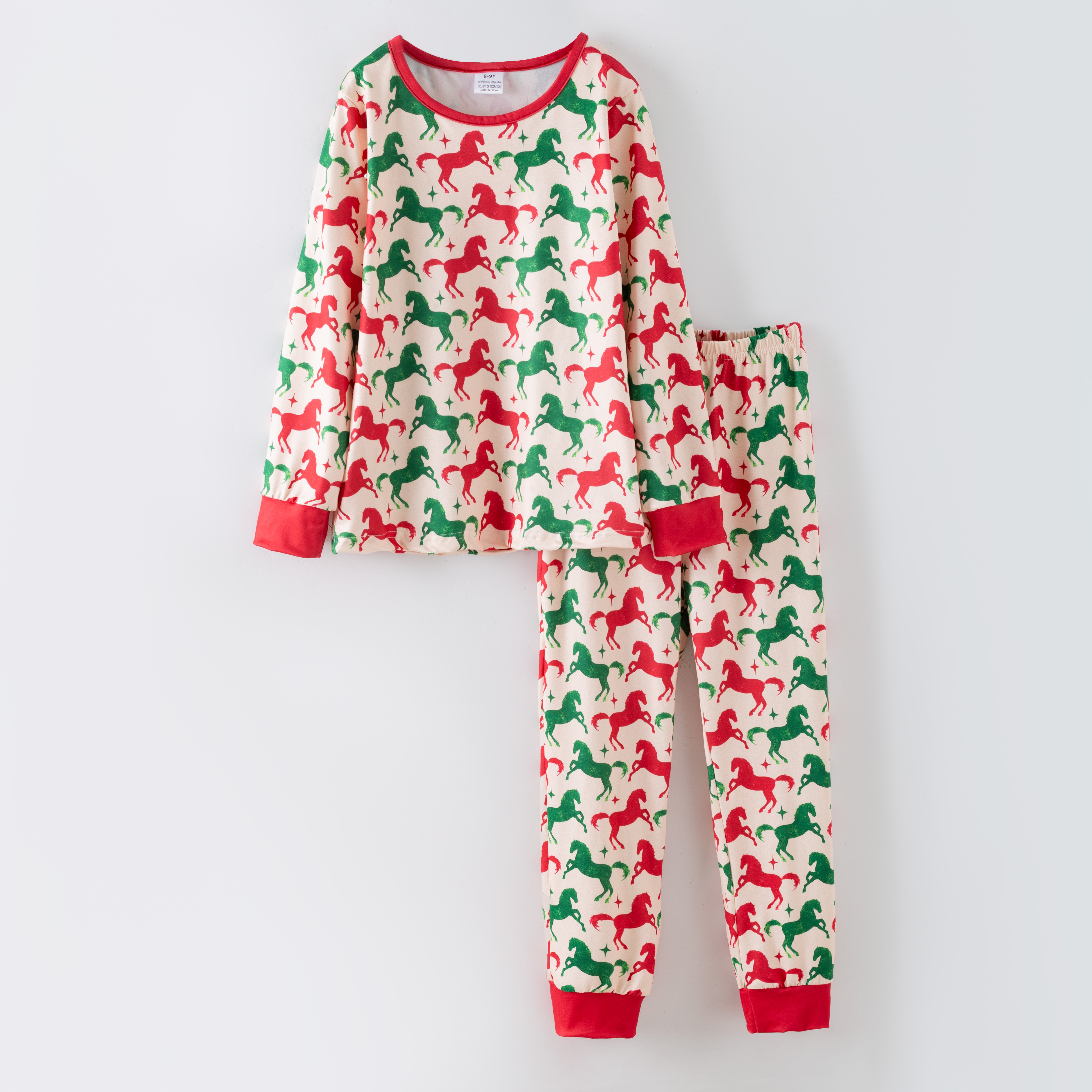 (Pre Order,Prepack Zone)Girls Christmas Print Dress&Pajamas(Mix Size)