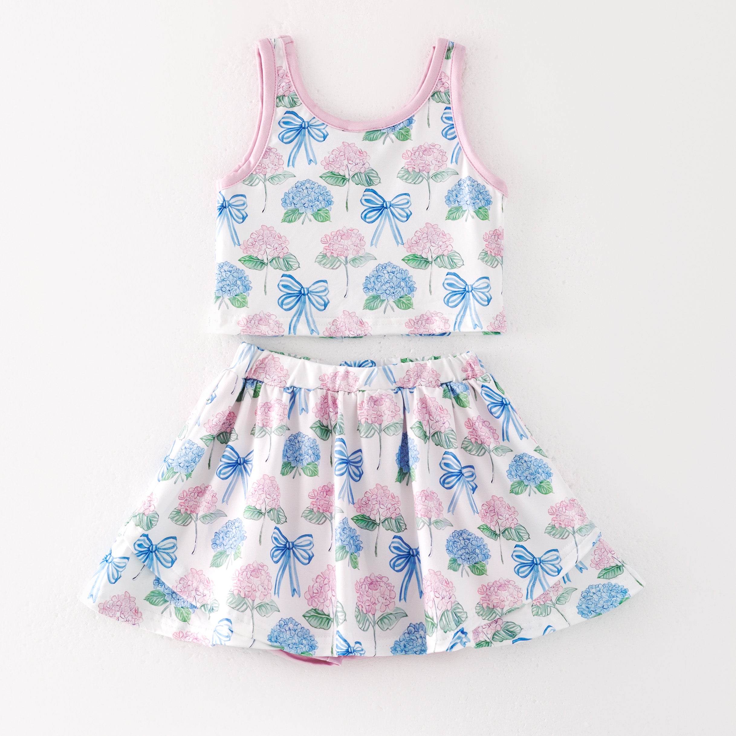 (Pre Order)Sisters Spring and Summer Floral Print Skorts Set&Romper