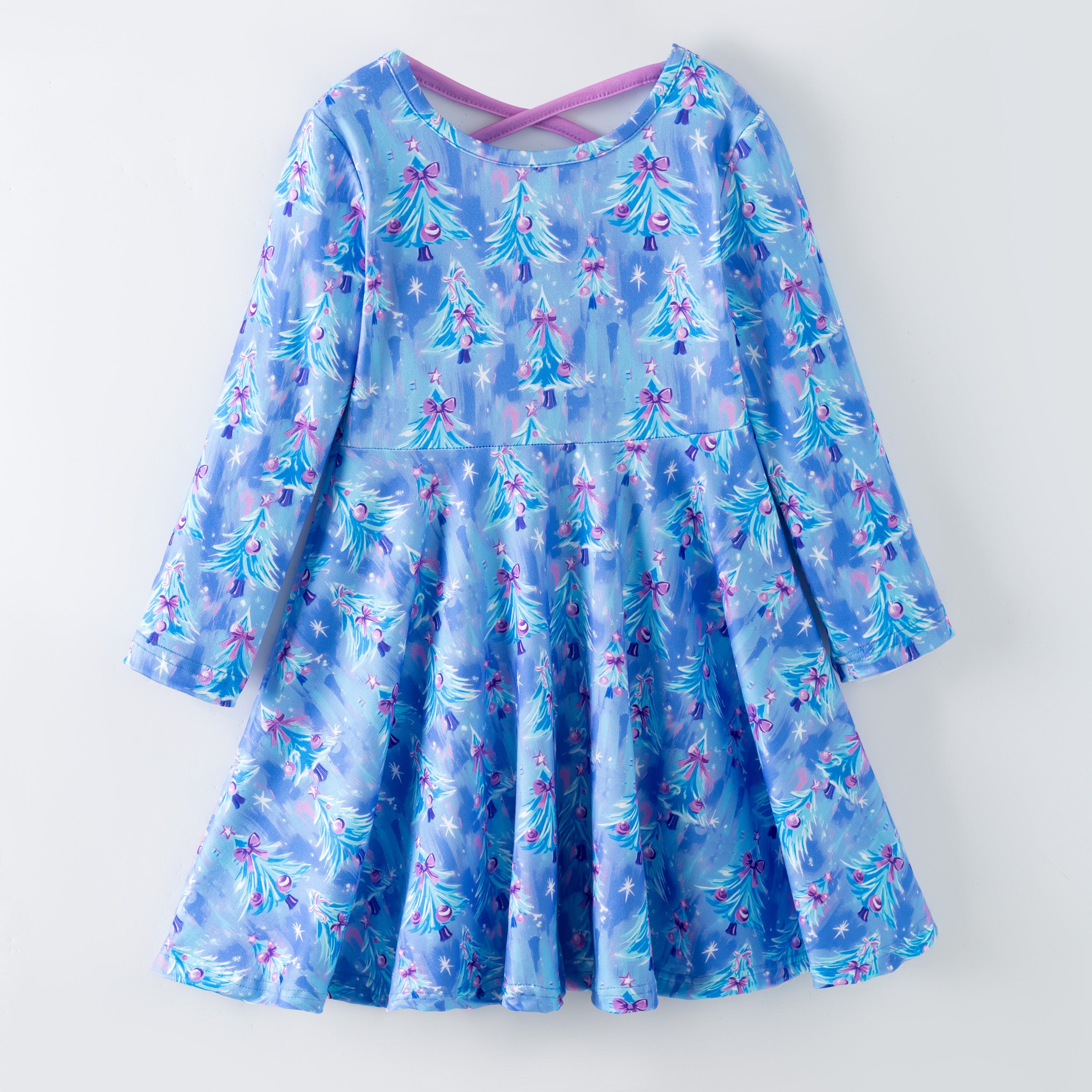 (Pre Order,Prepack Zone)Girls Christmas Print Dress(Mix Size)