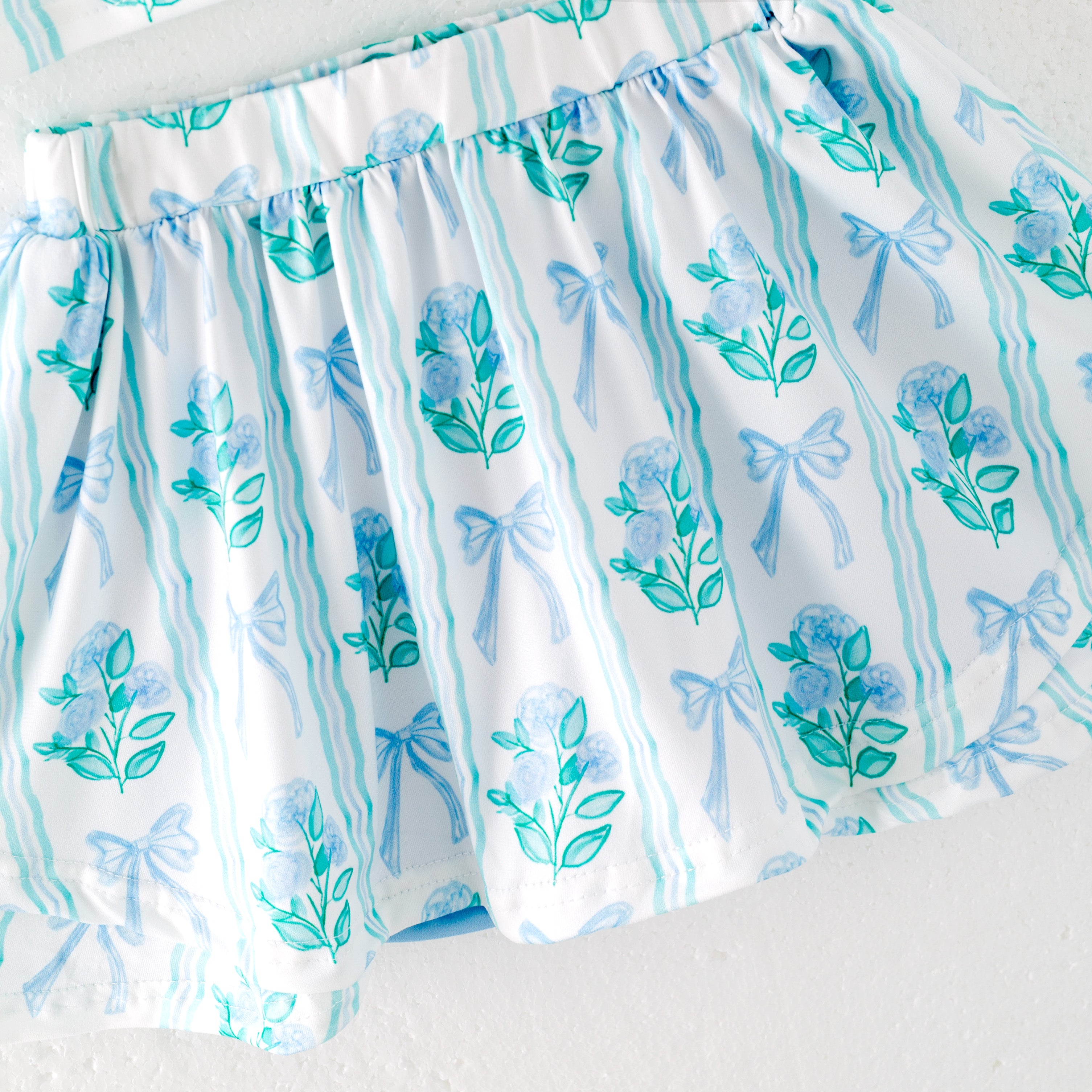 (Pre Order)Sisters Spring and Summer Floral Print Skorts Set&Romper