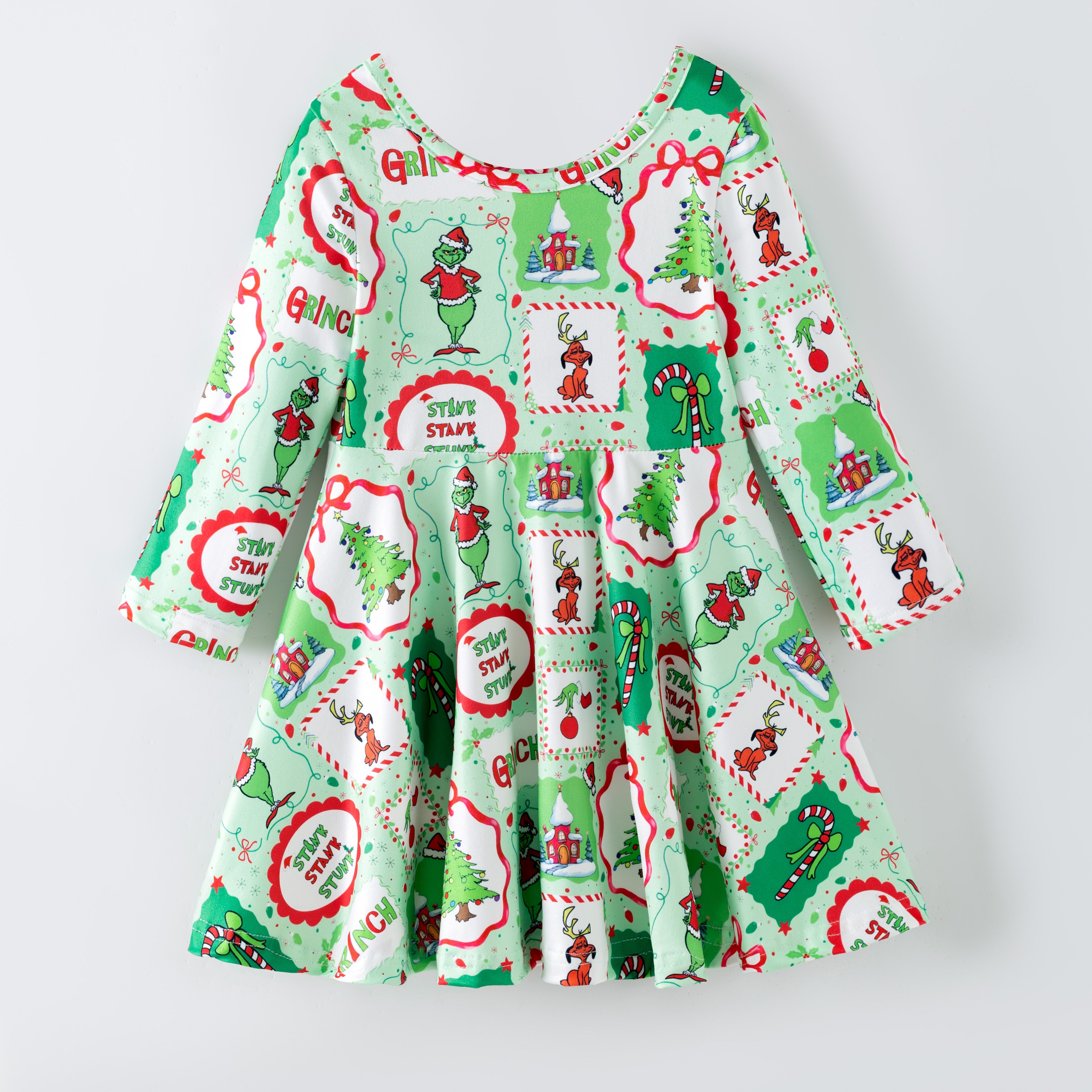 (Pre Order,Prepack Zone)Girls Christmas&LBB Print Dress(Mix Size)