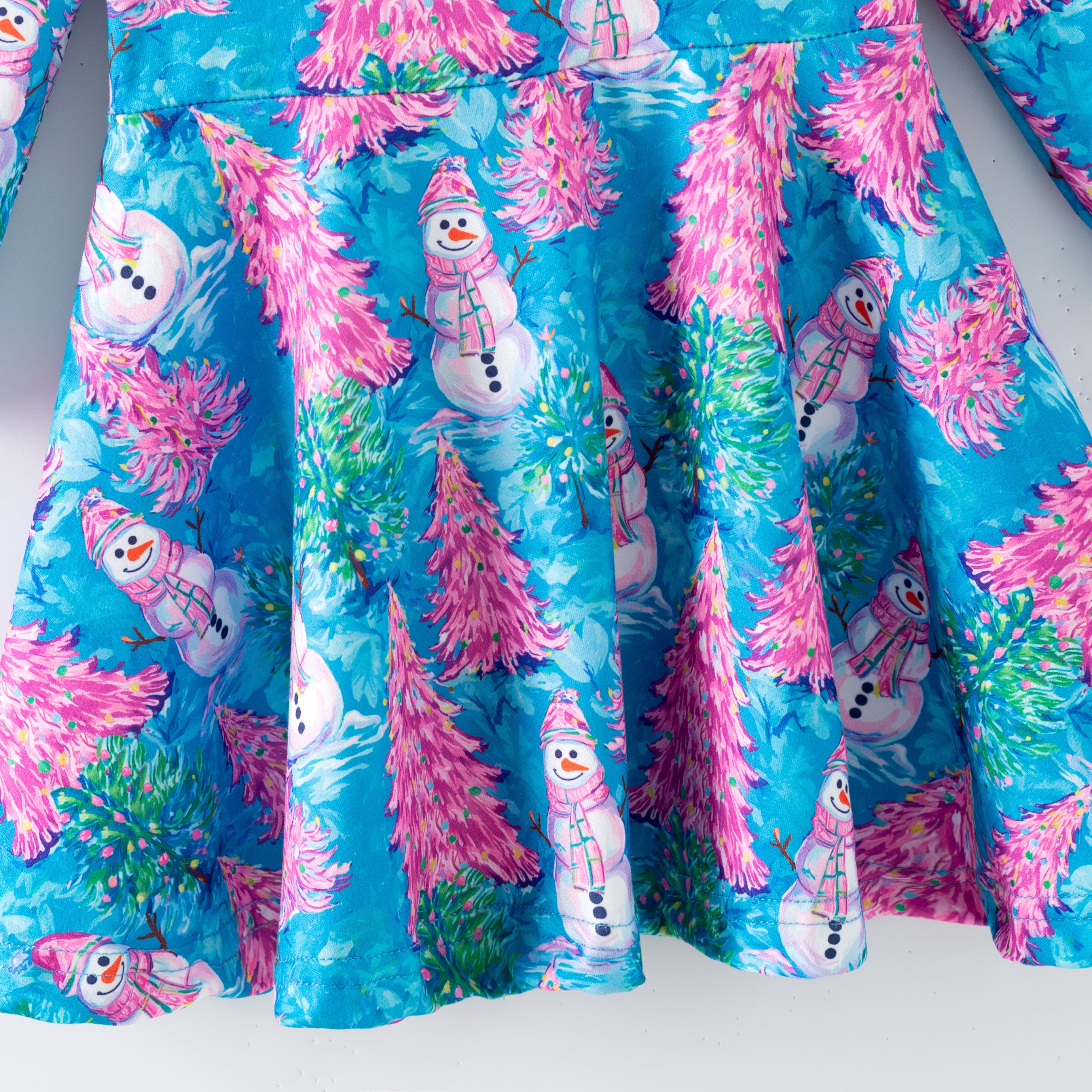 (Pre Order,Prepack Zone)Girls Christmas Print Dress(Mix Size)