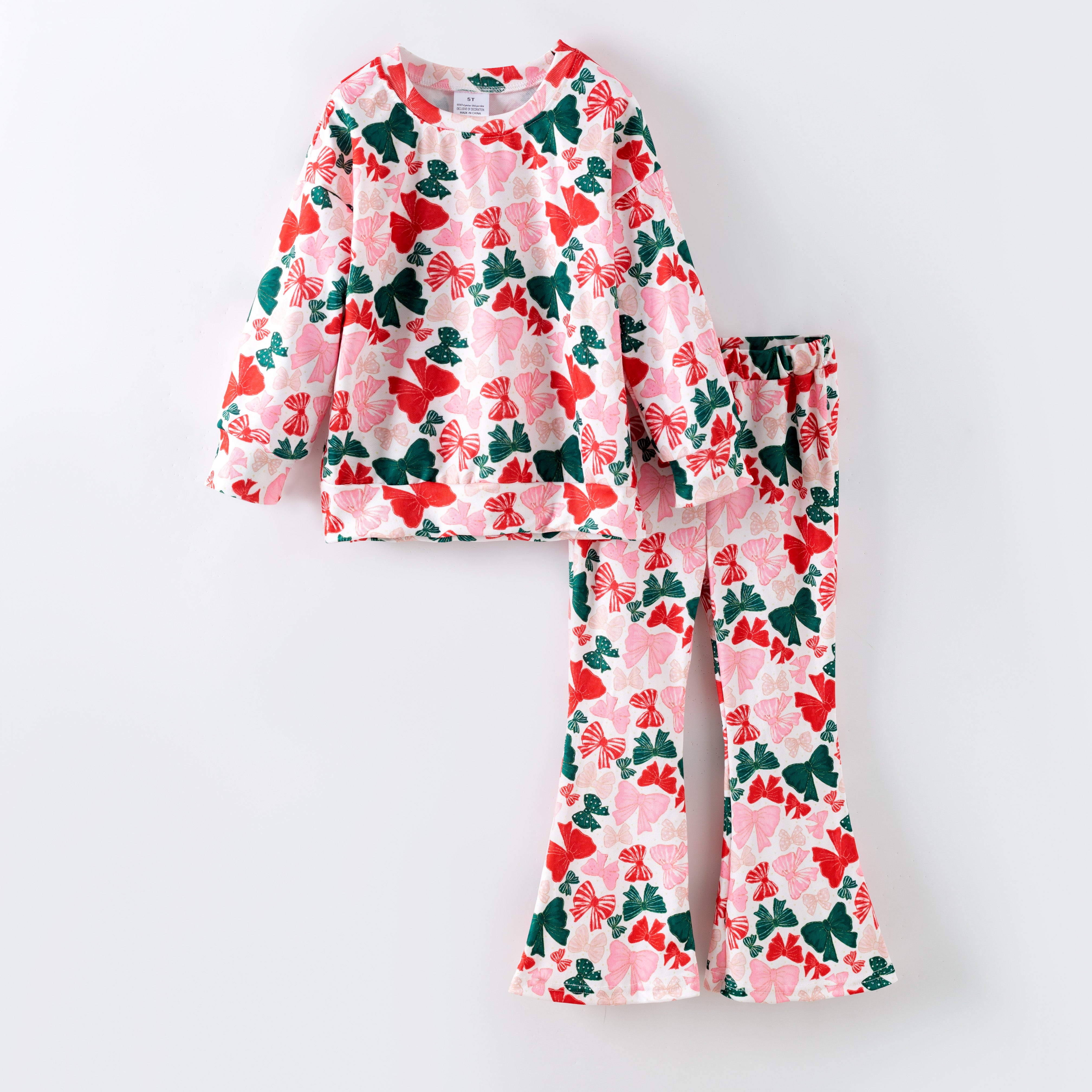 (Pre Order,Prepack Zone)Girls Christmas Print Set(Mix Size)