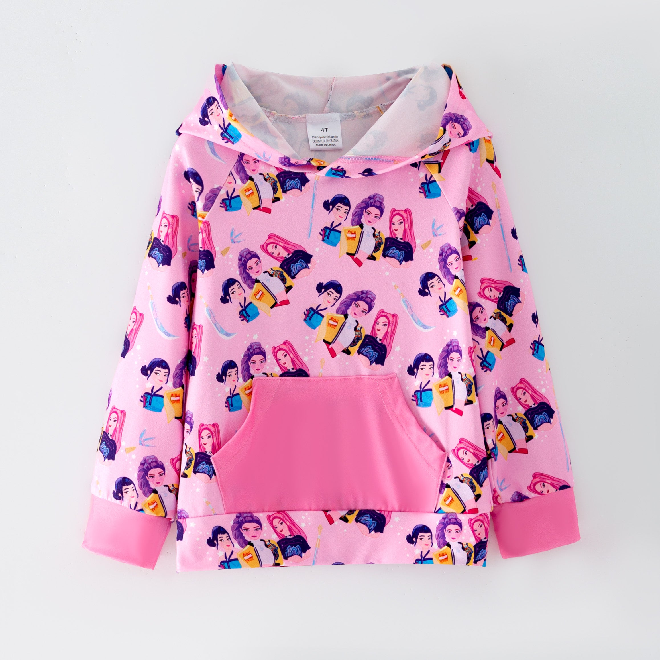 (Pre Order,Prepack Zone)Girls Movie Character Print Hoodie(Mix Size)