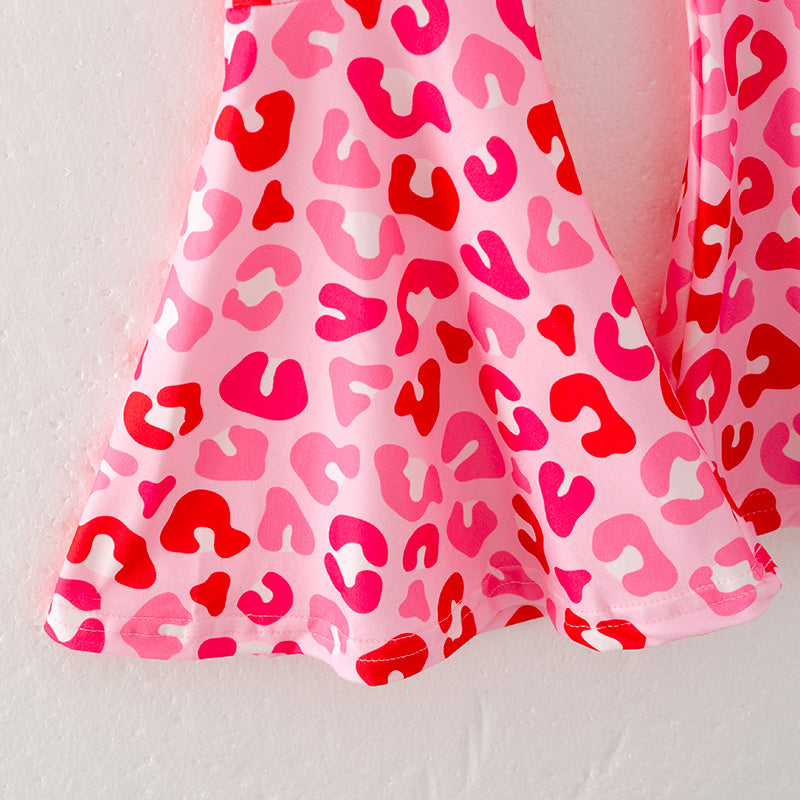 (In Stock G22-1-1)One Pack(8 Pieces total) Sale Girls Valentine's Day Print Outfit Set