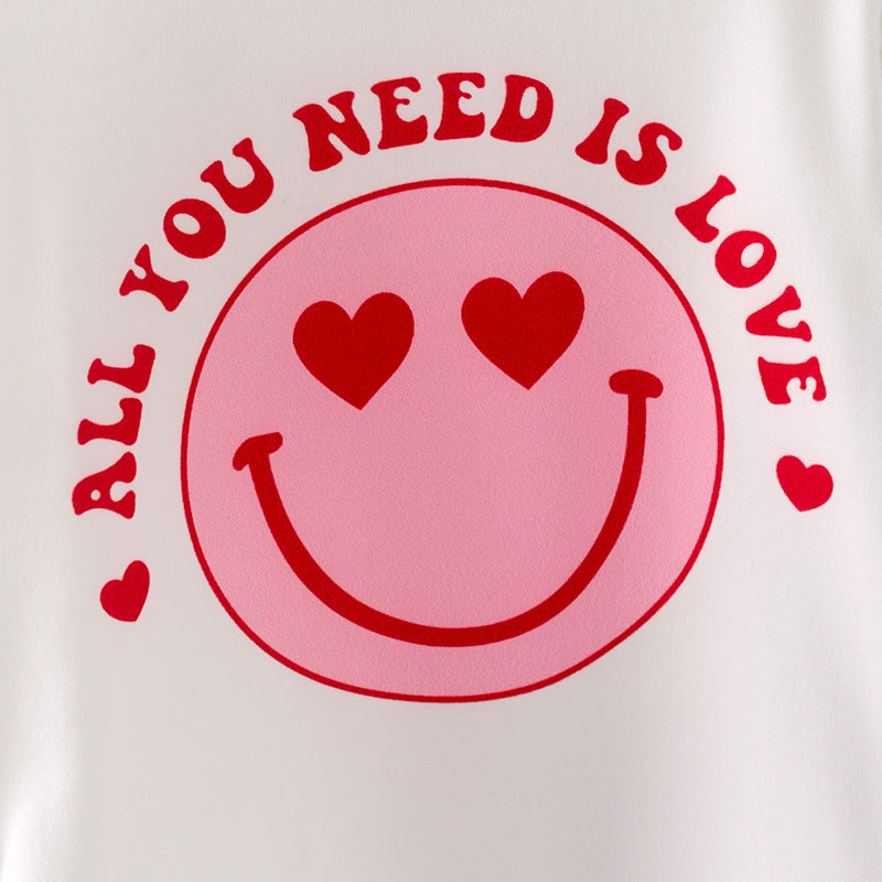 (In Stock L12-4-3)Baby Girls Valentine's Day Print Romper