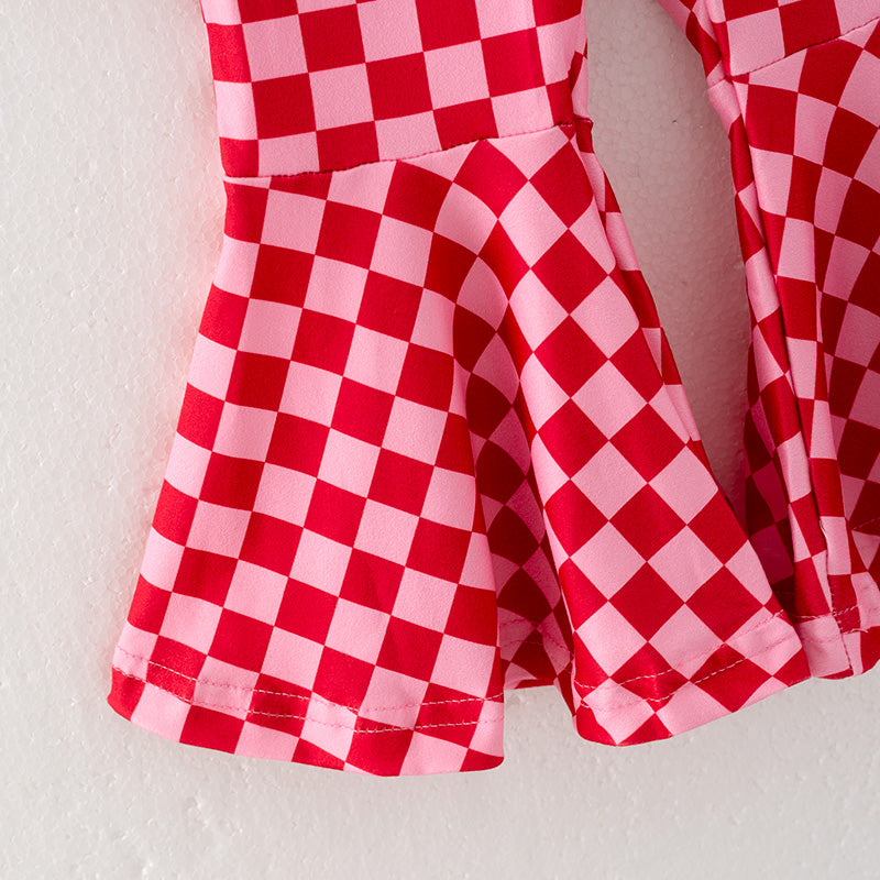 (In Stock L12-4-3)Baby Girls Valentine's Day Print Romper