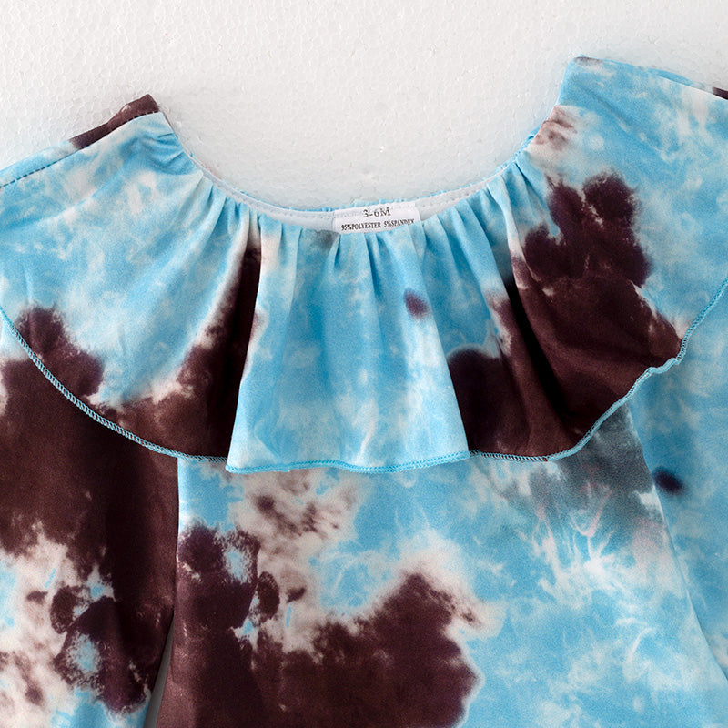 (In Stock L15-3-2)Baby Girls Fall Print Romper