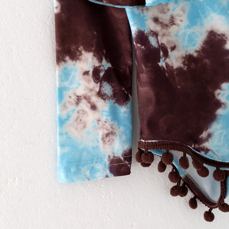 (In Stock L15-3-2)Baby Girls Fall Print Romper