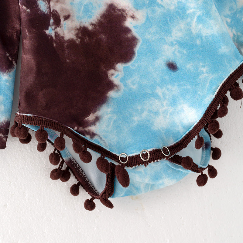 (In Stock L15-3-2)Baby Girls Fall Print Romper