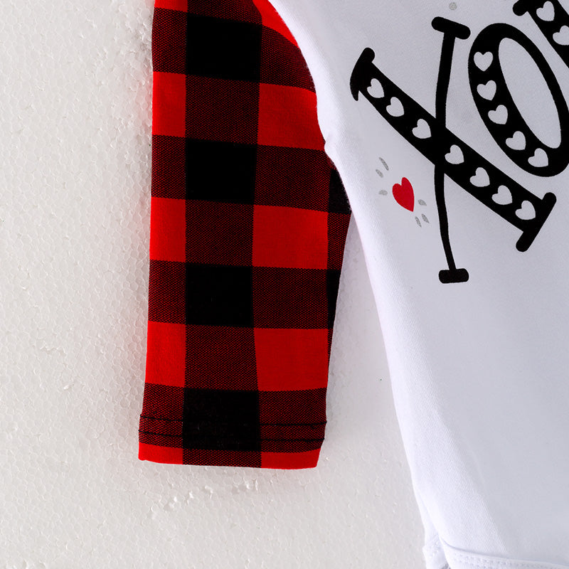 (In Stock L13-1-2)Baby Unisex Valentine's Day Print Romper