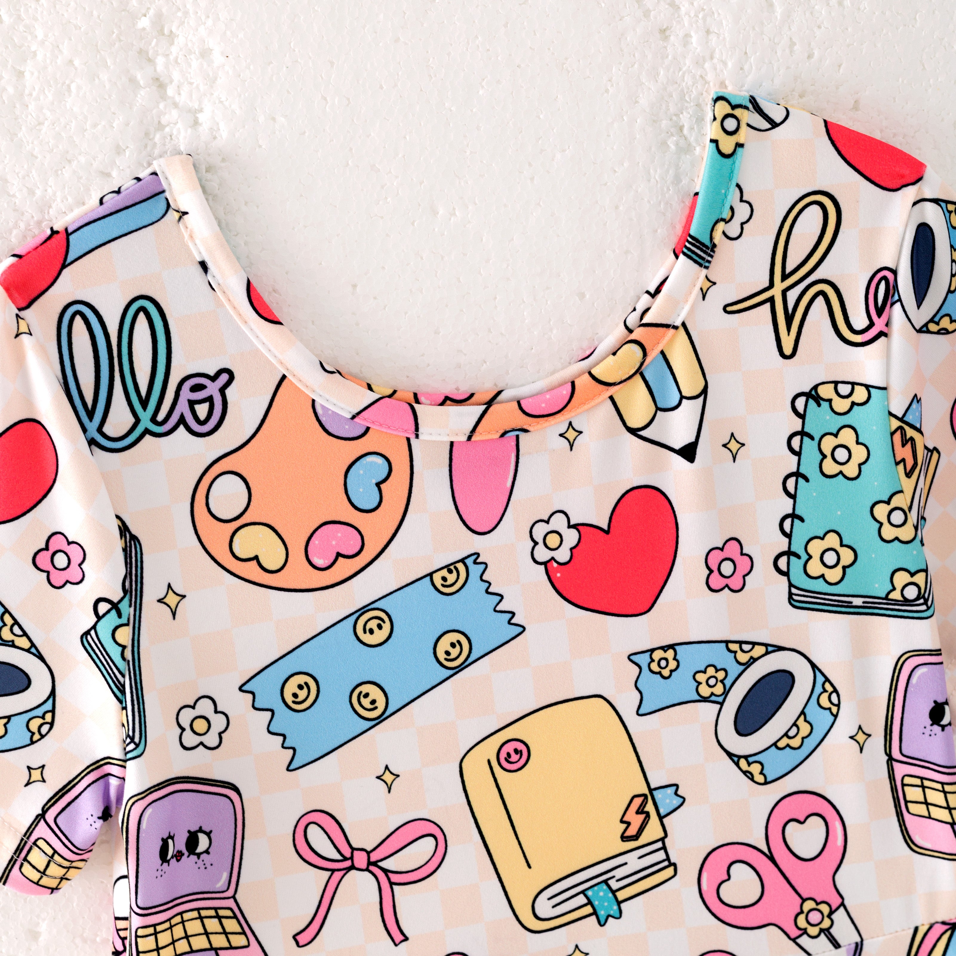 (Pre Order)Girls Summer Back To School Print Dress
