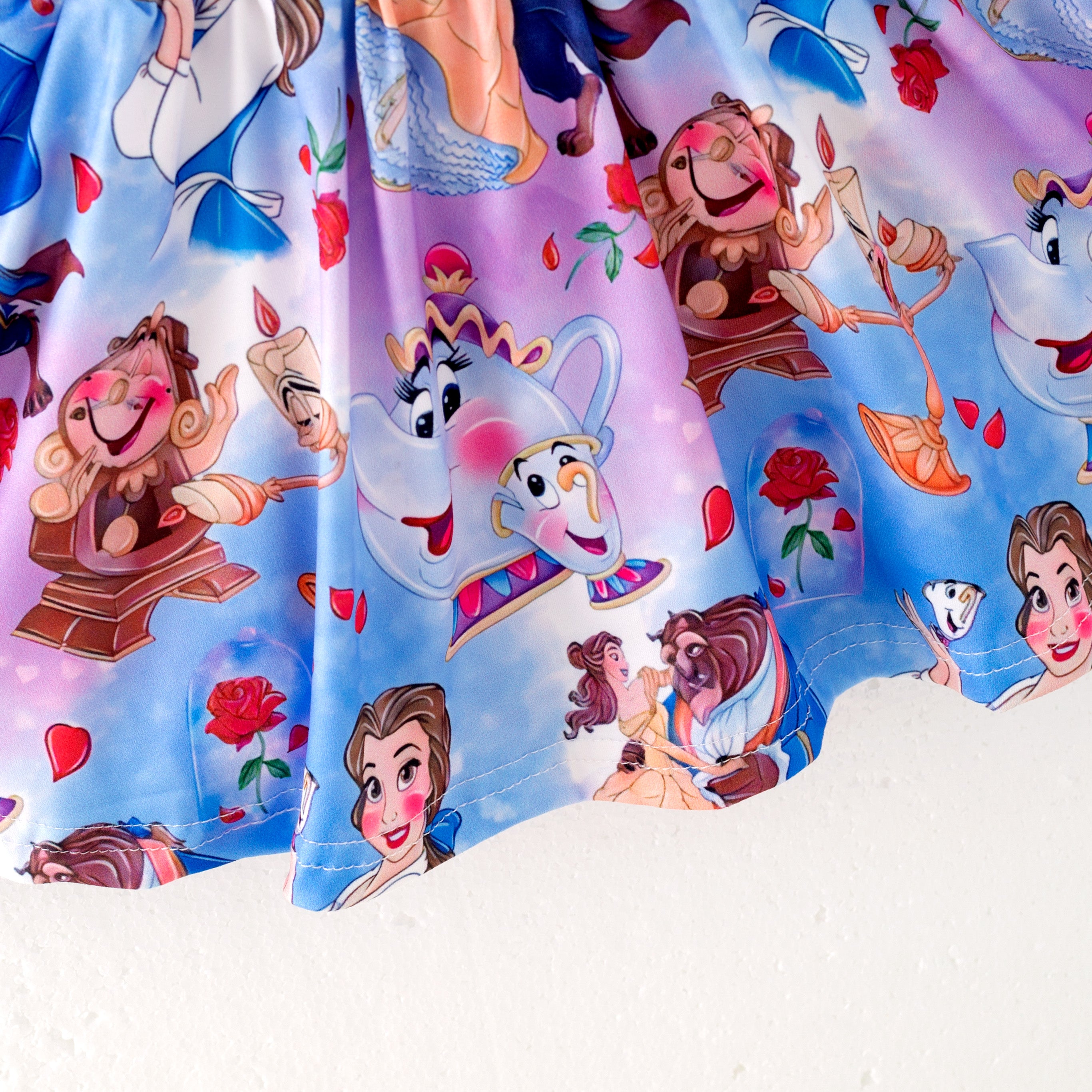 (Pre Order)Girls Spring and Summer Cartoon Print Skort Set