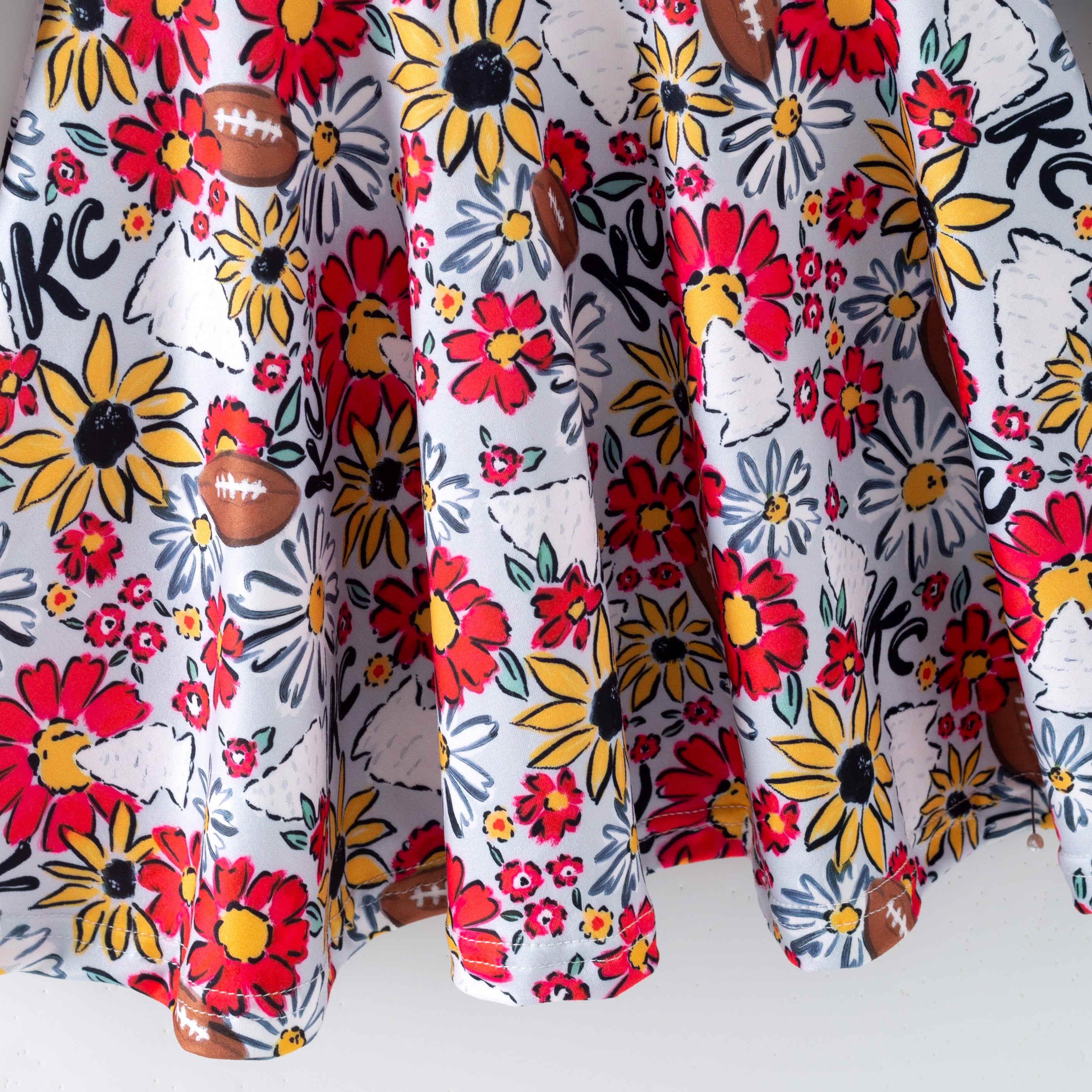 (Pre Order,Prepack Zone)Girls Football Print Dress(Mix Size)