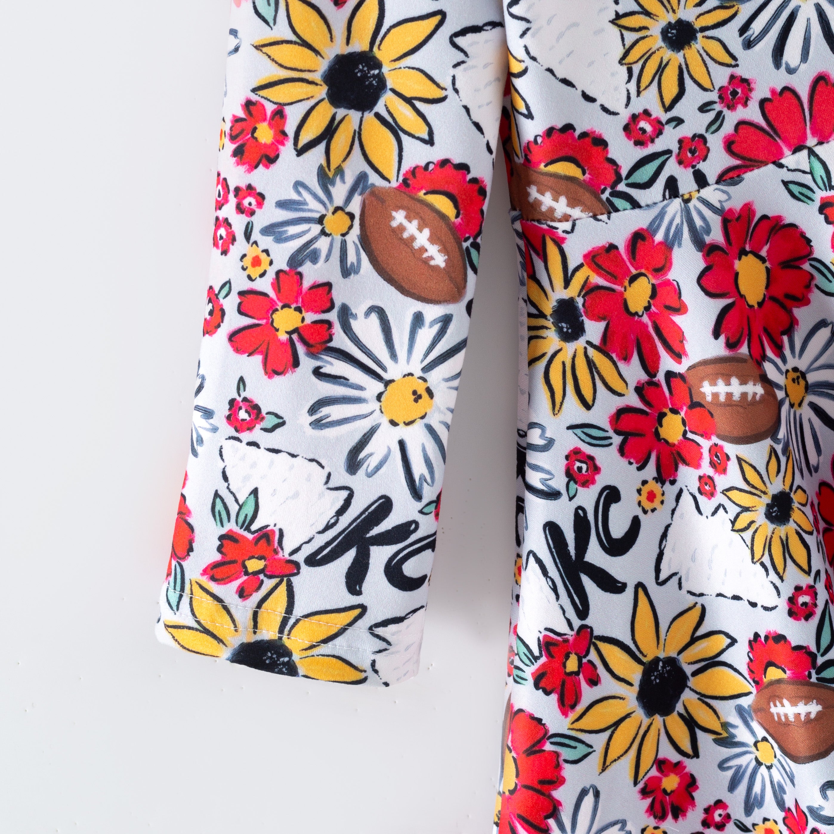 (Pre Order,Prepack Zone)Girls Football Print Dress(Mix Size)