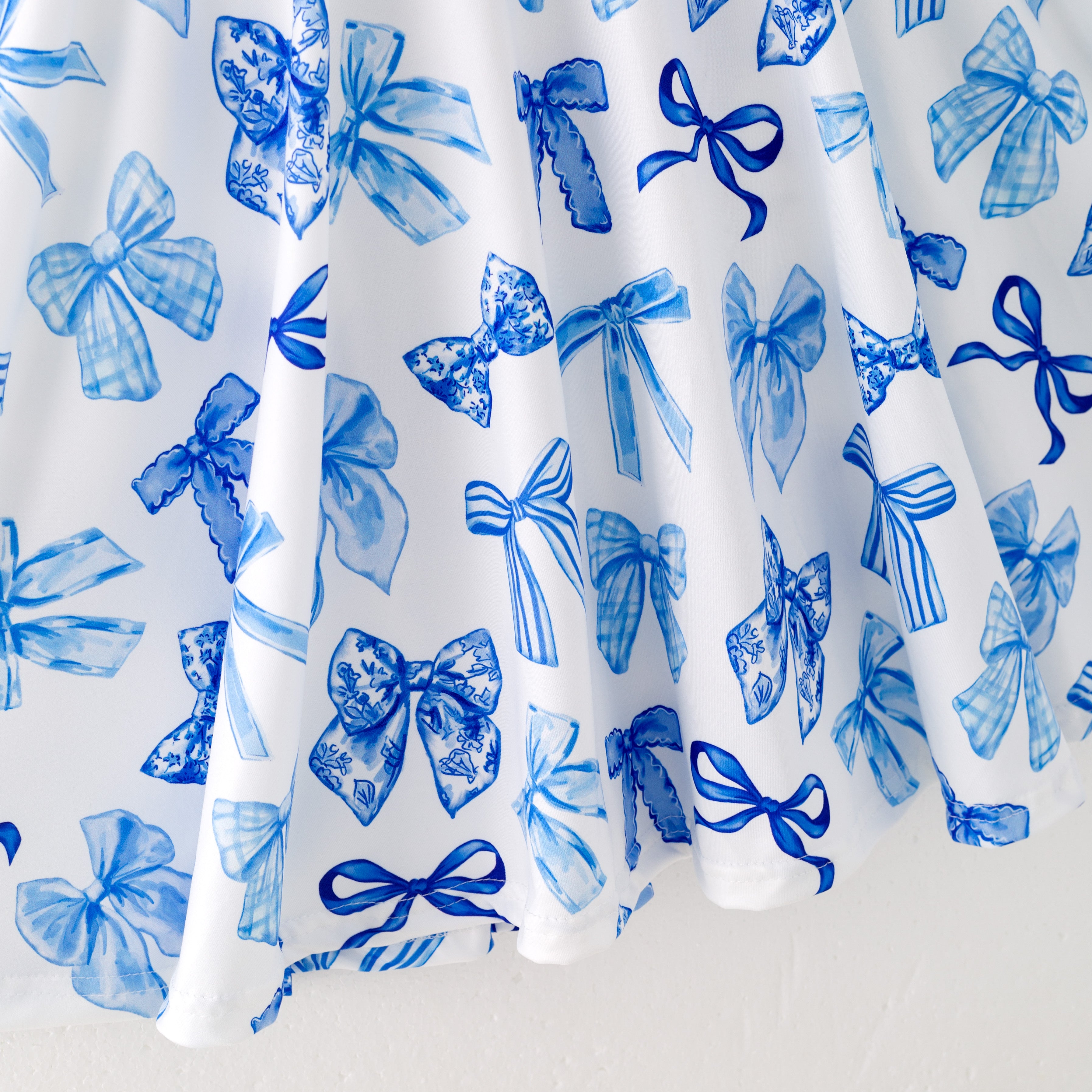 (Pre Order)Girls Spring and Summer Bow Print Dress