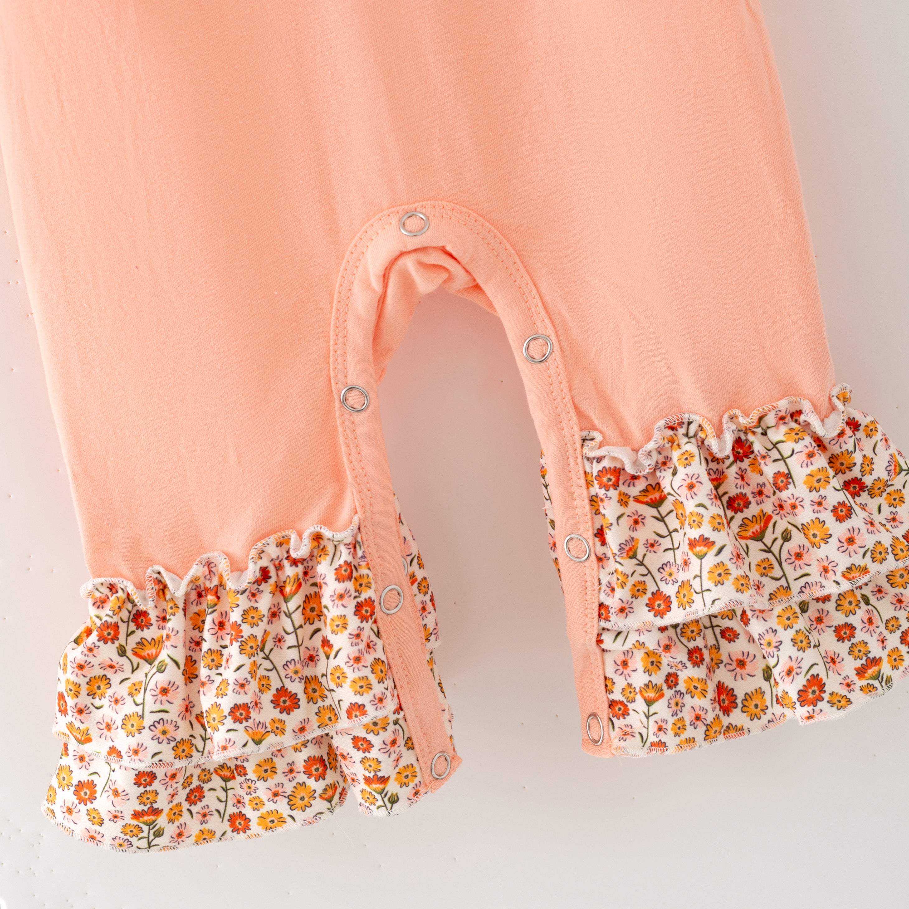 (In Stock)Toddler Girls Fall Pumpkin Applique Romper