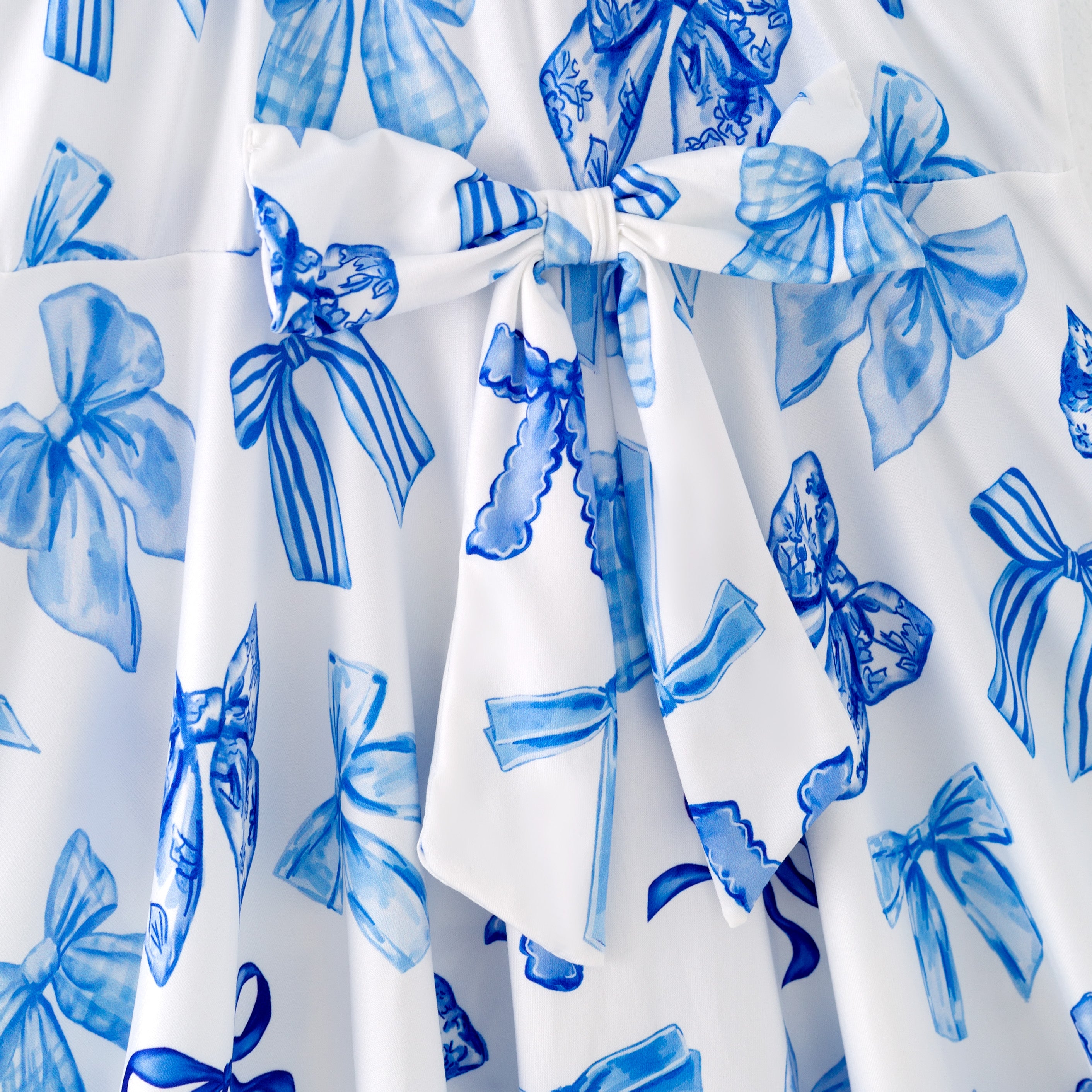 (Pre Order)Girls Spring and Summer Bow Print Dress
