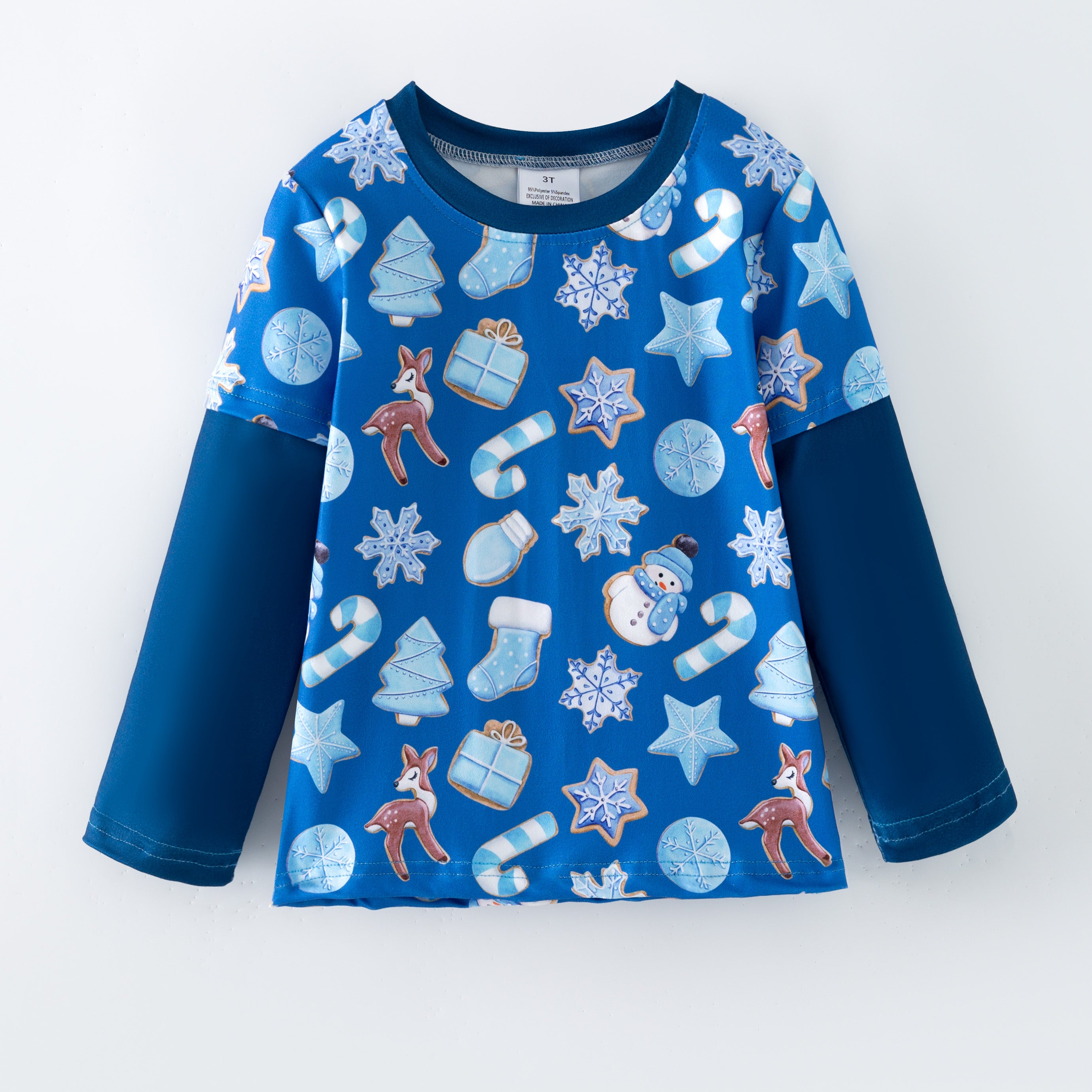 (Pre Order,Prepack Zone)Boys Christmas Print Top(Mix Size)