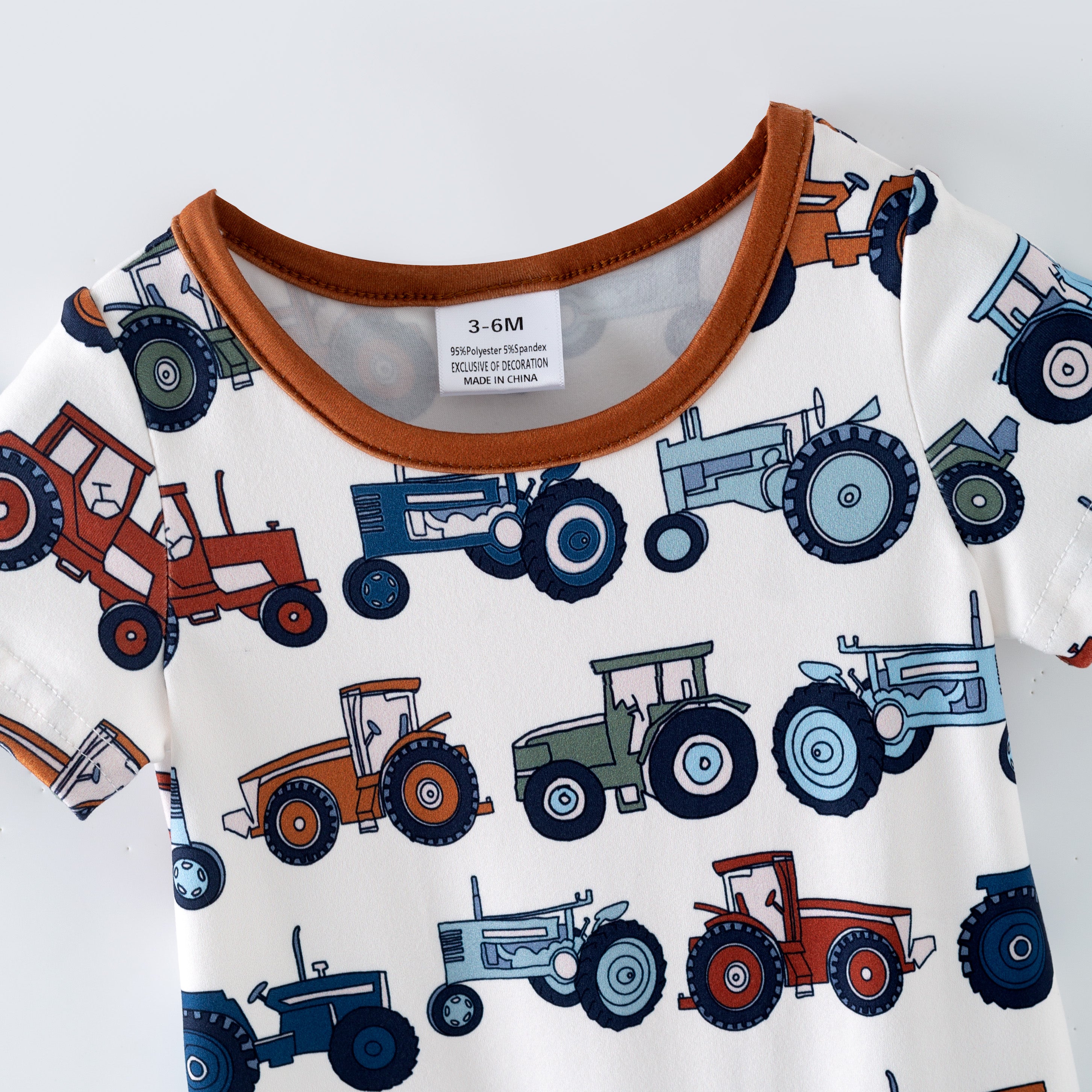 (Pre Order,Prepack Zone)Boys Spring Car Print Top&Romper