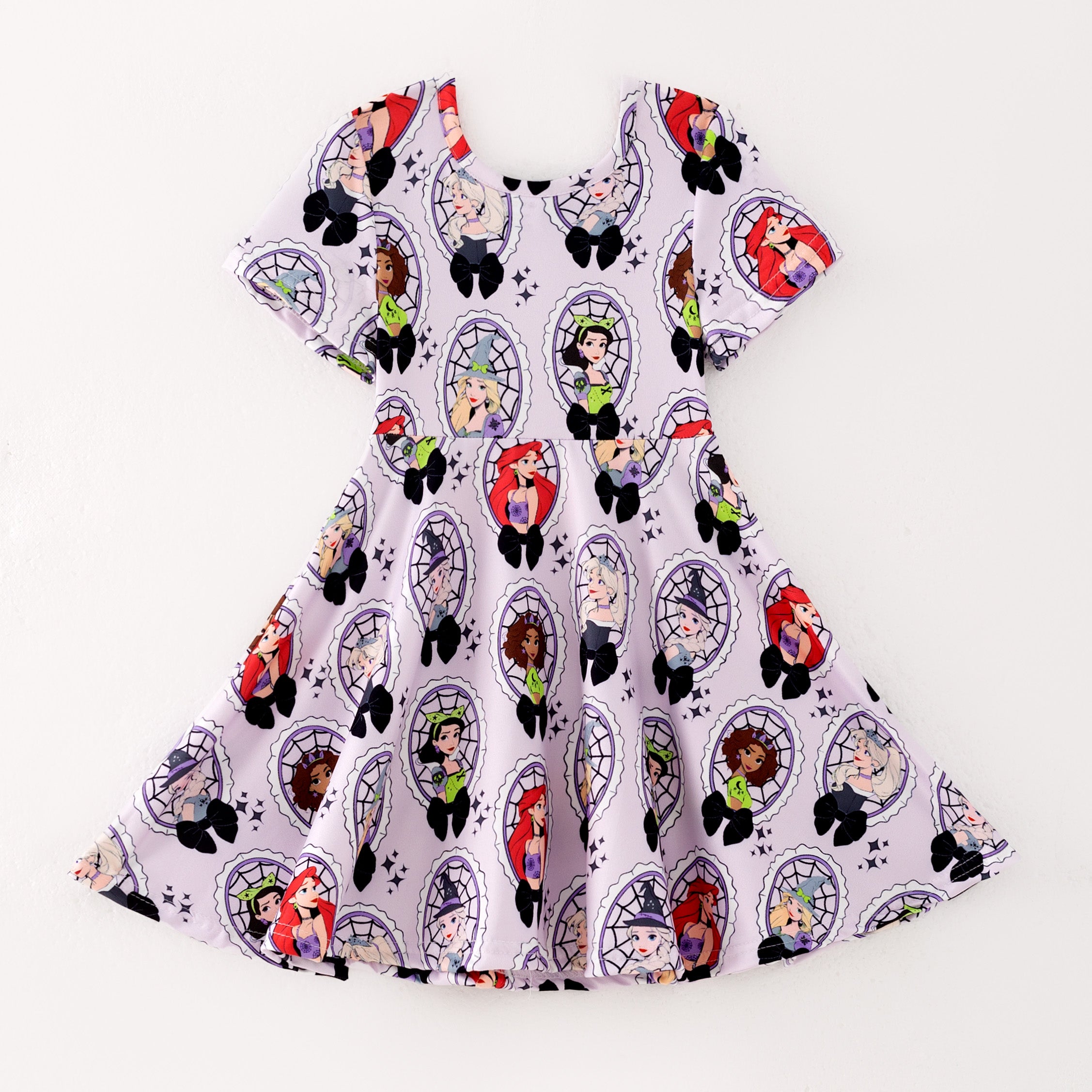 (Pre Order,Prepack Zone)Girls Halloween Witch Print Dress