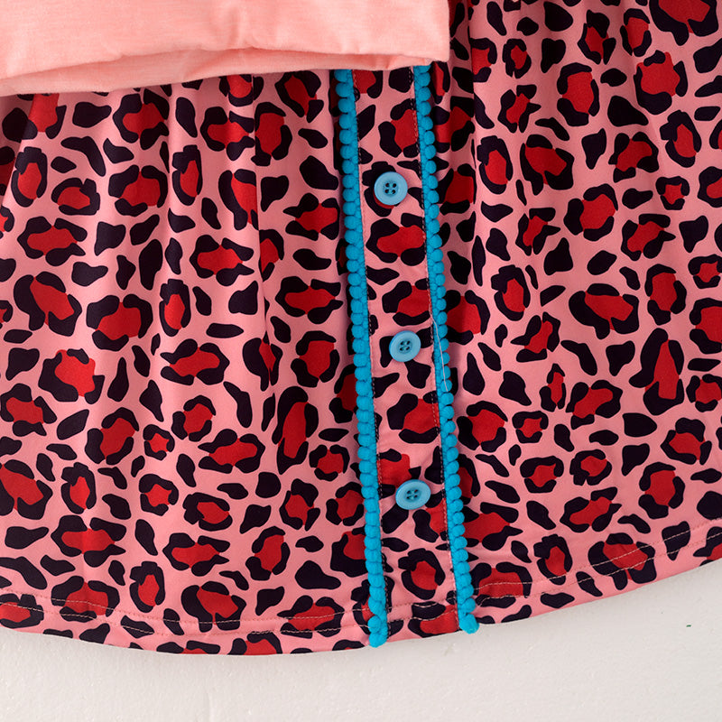 (In Stock L33-3-3)Girls Valentine's Day Print Skirt Set