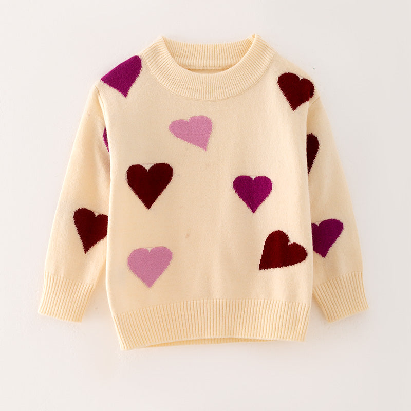 (In Stock L15-3-3 L18-3-2)Mommy and Me Valentine's Day Love Sweater
