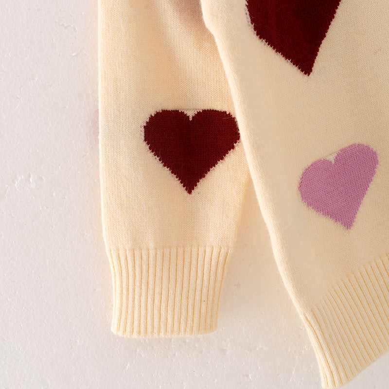 (In Stock L15-3-3 L18-3-2)Mommy and Me Valentine's Day Love Sweater