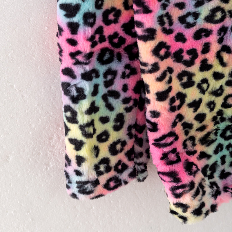 (In Stock L16-4-1)Adults Fall and Winter Leopard Print Coat