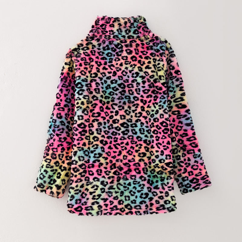 (In Stock L16-4-1)Adults Fall and Winter Leopard Print Coat
