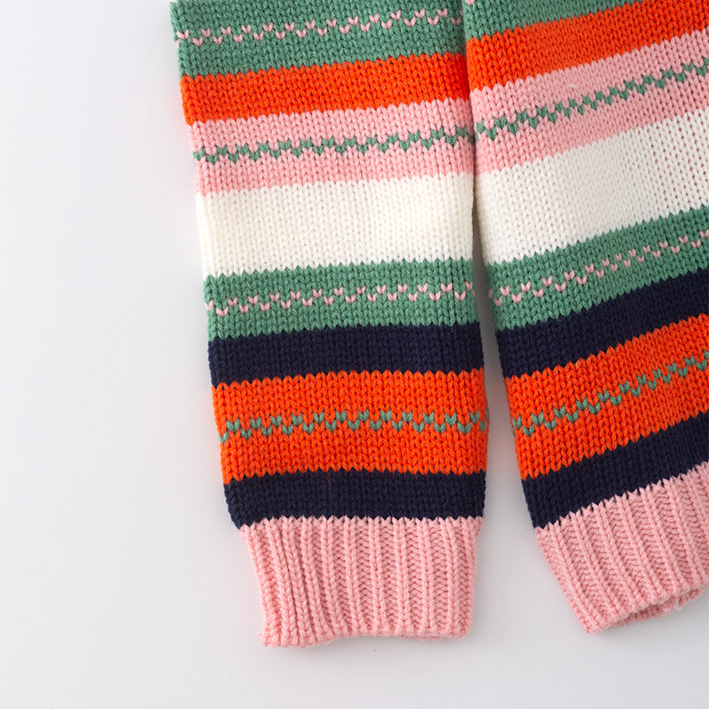 (In Stock L16-4-3 L16-1-3)Mommy and Me Fall Color Matching Sweater