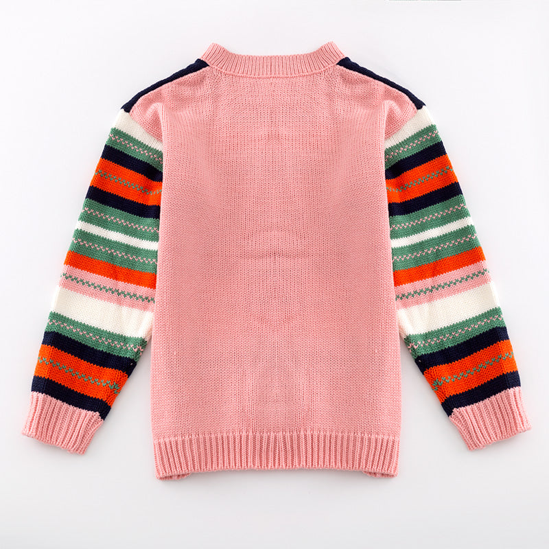 (In Stock L16-4-3 L16-1-3)Mommy and Me Fall Color Matching Sweater