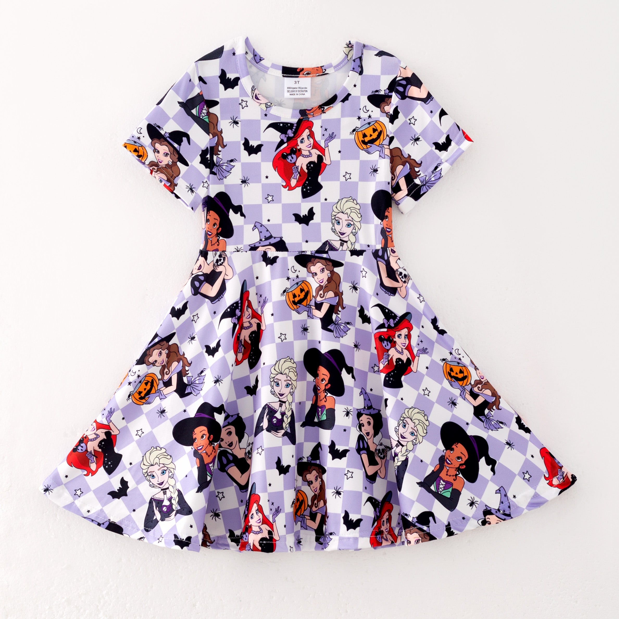 (Pre Order,Prepack Zone)Girls Halloween Witch Print Dress
