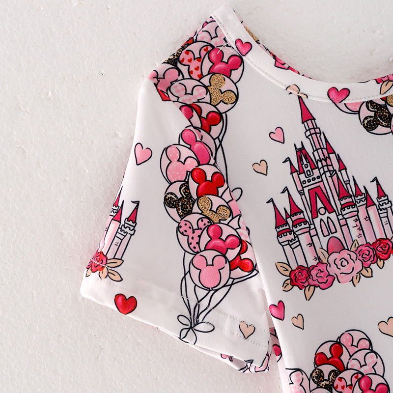 (In Stock Q8-5-2)Girls Valentine's Day Print Dress