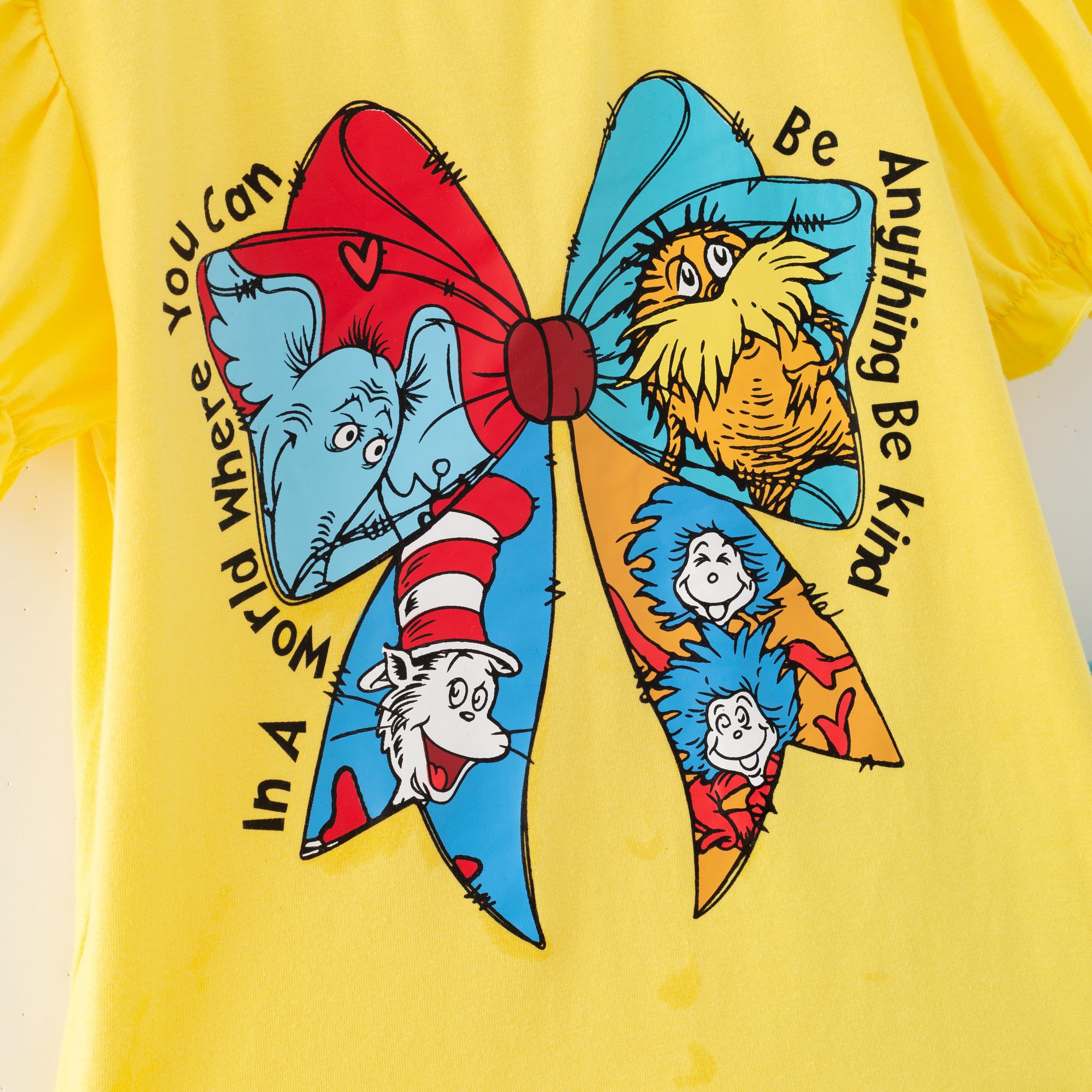 (In Stock)Girls Spring and Summer DR SEUSS Print Outfit Set